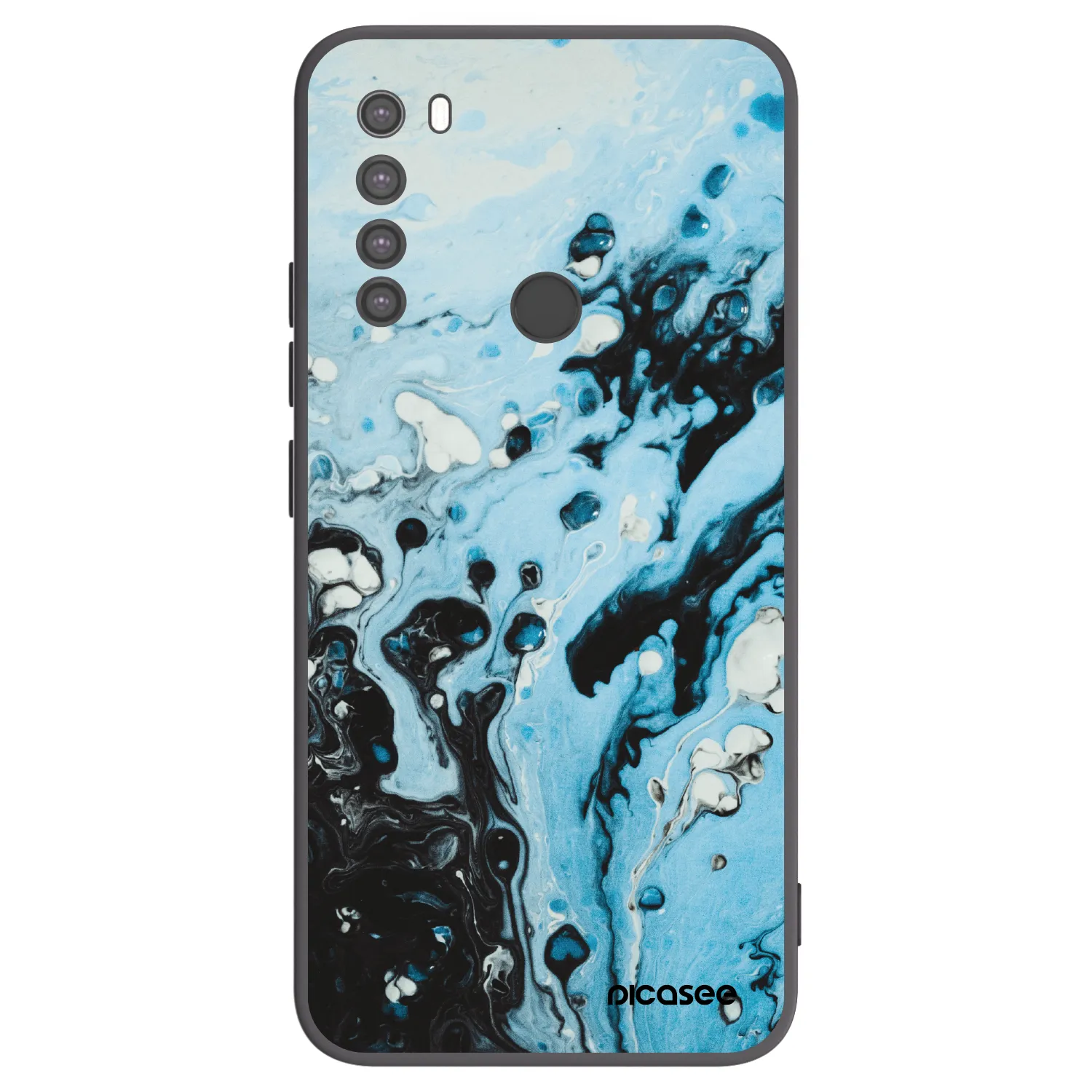 Picasee husă neagră din silicon pentru Xiaomi Redmi Note 8 - Organic blue