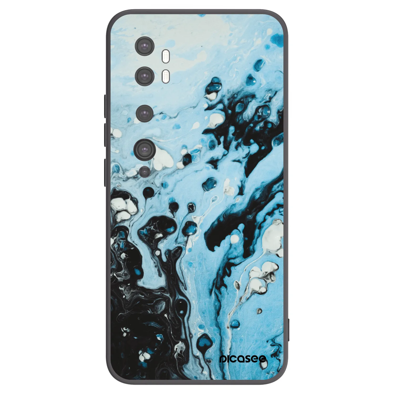 Picasee husă neagră din silicon pentru Xiaomi Mi Note 10 (Pro) - Organic blue