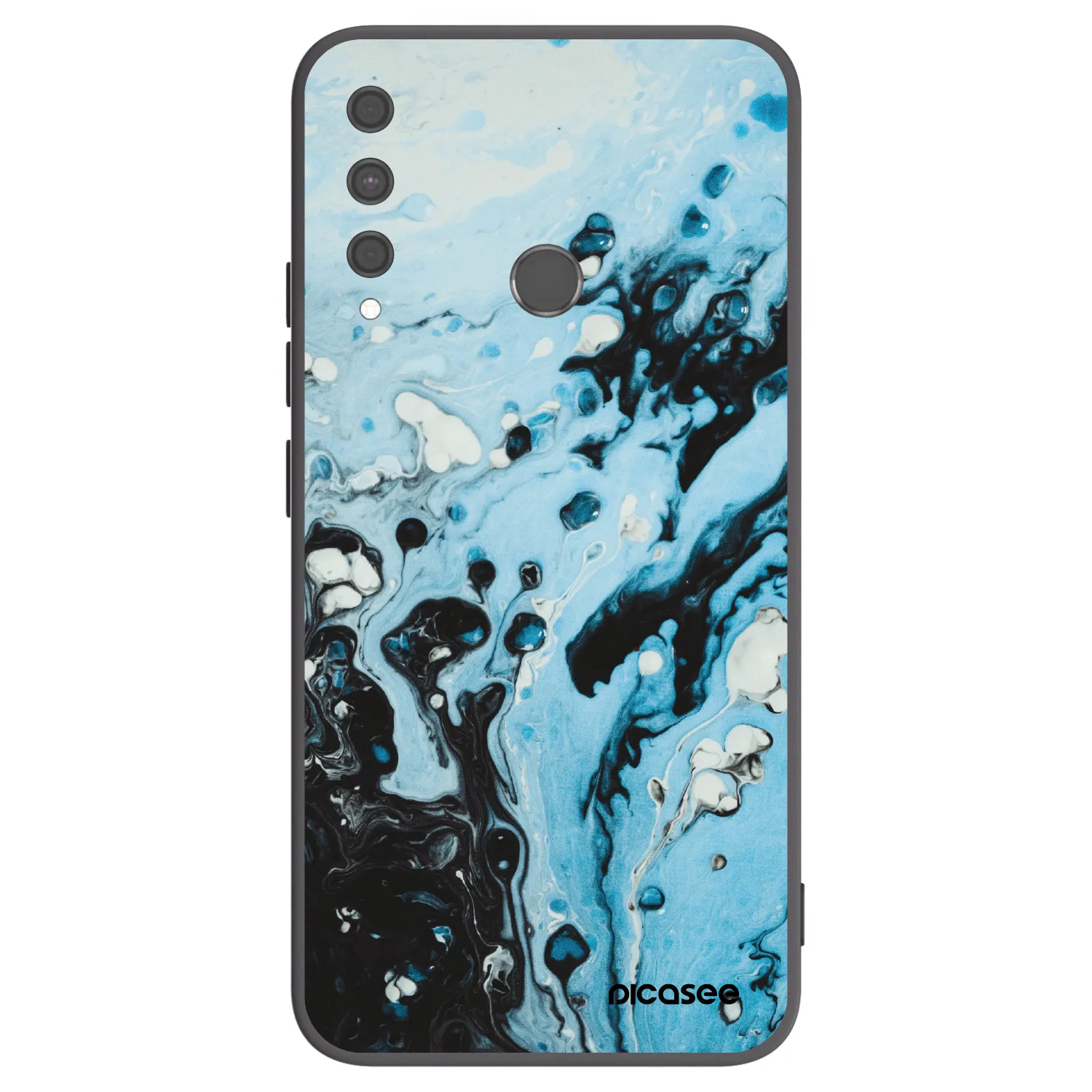 Picasee husă neagră din silicon pentru Huawei P40 Lite E - Organic blue
