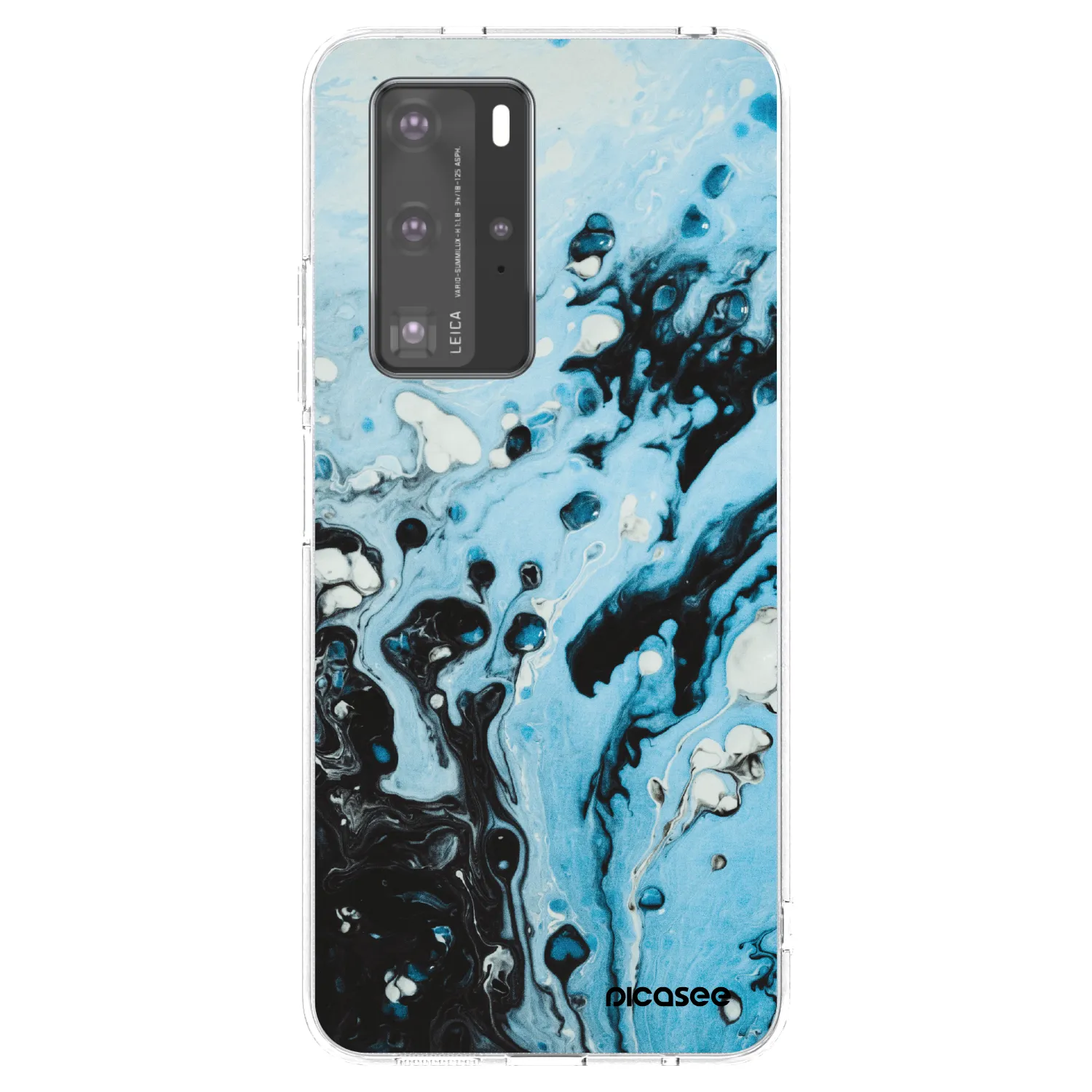 Picasee husă transparentă din silicon pentru Huawei P40 Pro - Organic blue