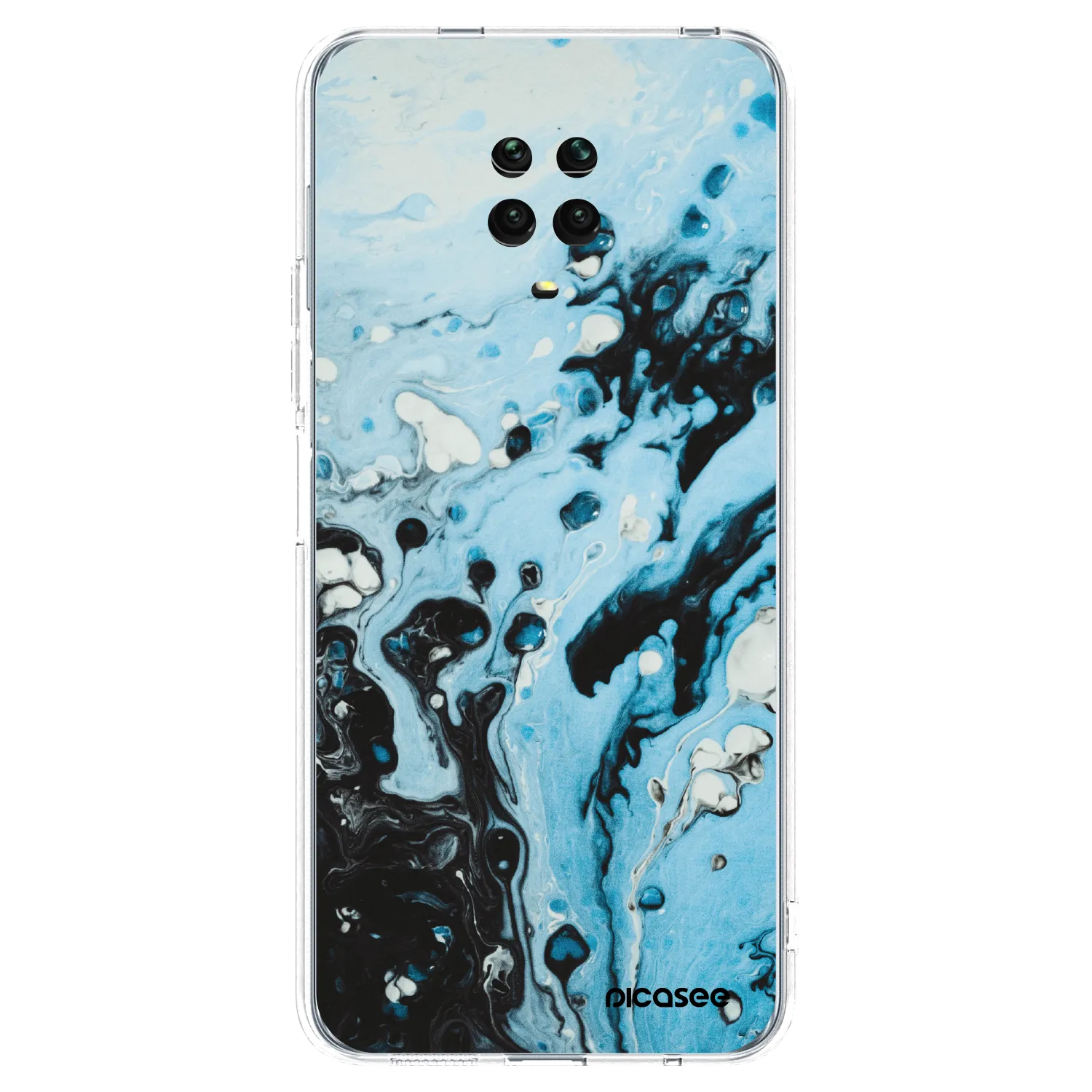 Picasee husă transparentă din silicon pentru Xiaomi Redmi Note 9 Pro - Organic blue