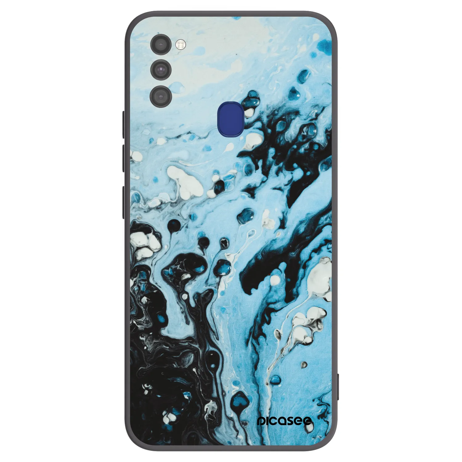 Picasee husă neagră din silicon pentru Samsung Galaxy M21 M215F - Organic blue