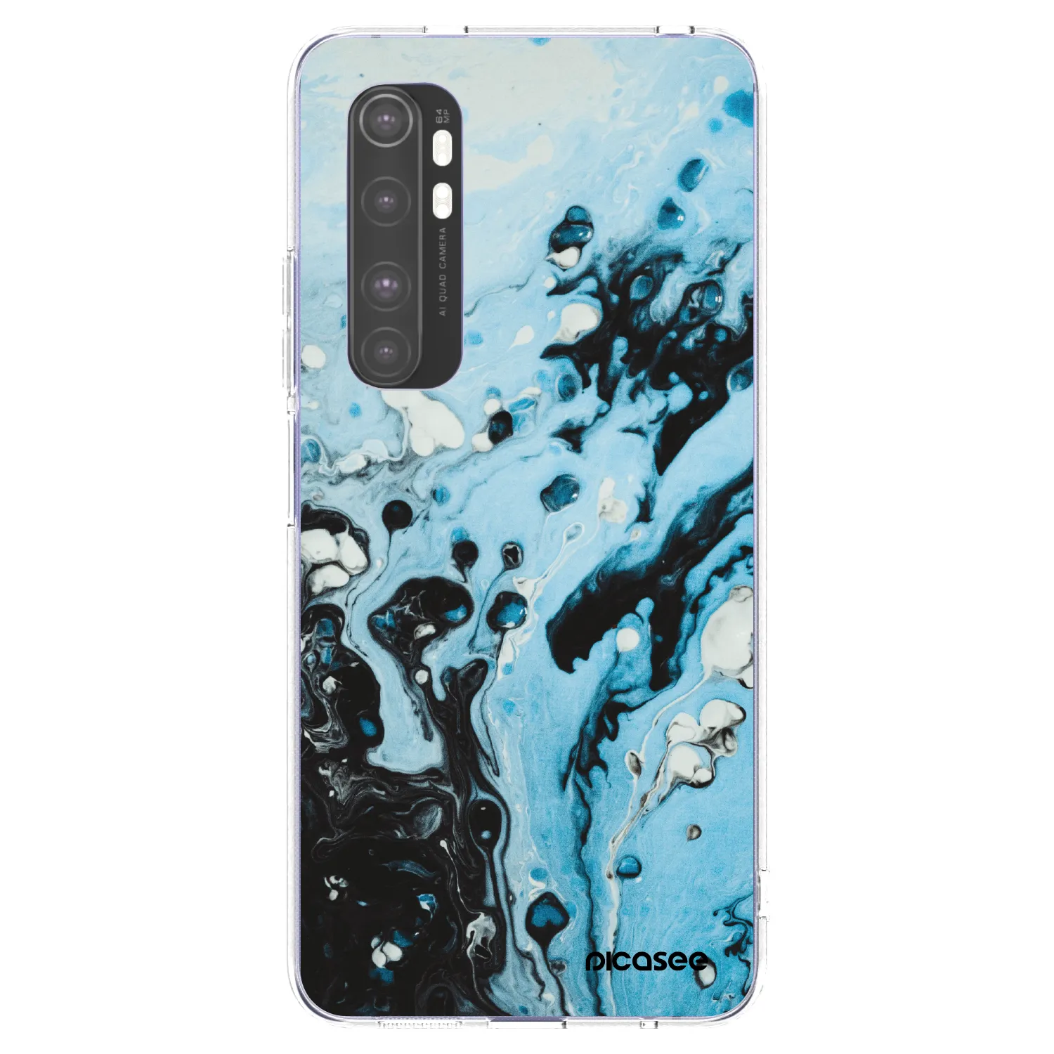 Picasee husă transparentă din silicon pentru Xiaomi Mi Note 10 Lite - Organic blue