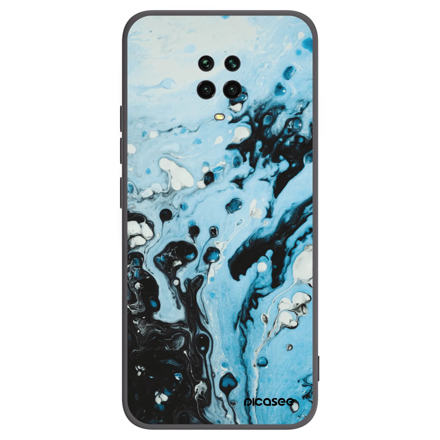 Picasee husă neagră din silicon pentru Xiaomi Redmi Note 9S - Organic blue