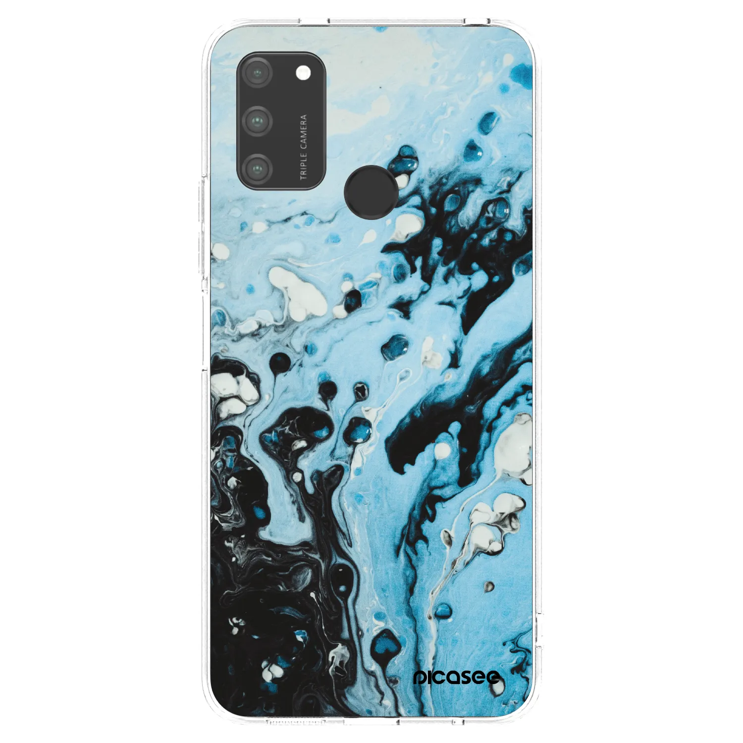 Picasee husă transparentă din silicon pentru Honor 9A - Organic blue