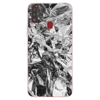 Picasee husă transparentă din silicon pentru Samsung Galaxy A20s - Chrome