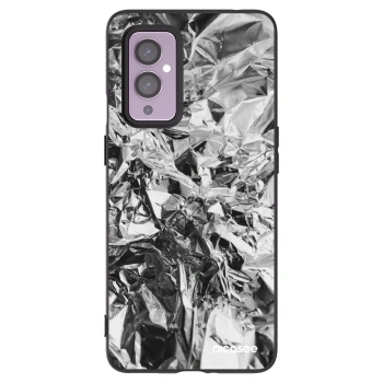 Picasee husă neagră din silicon pentru OnePlus 9 - Chrome