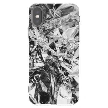 Picasee husă transparentă din silicon pentru Apple iPhone X/XS - Chrome