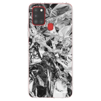 Picasee husă transparentă din silicon pentru Samsung Galaxy A21s - Chrome