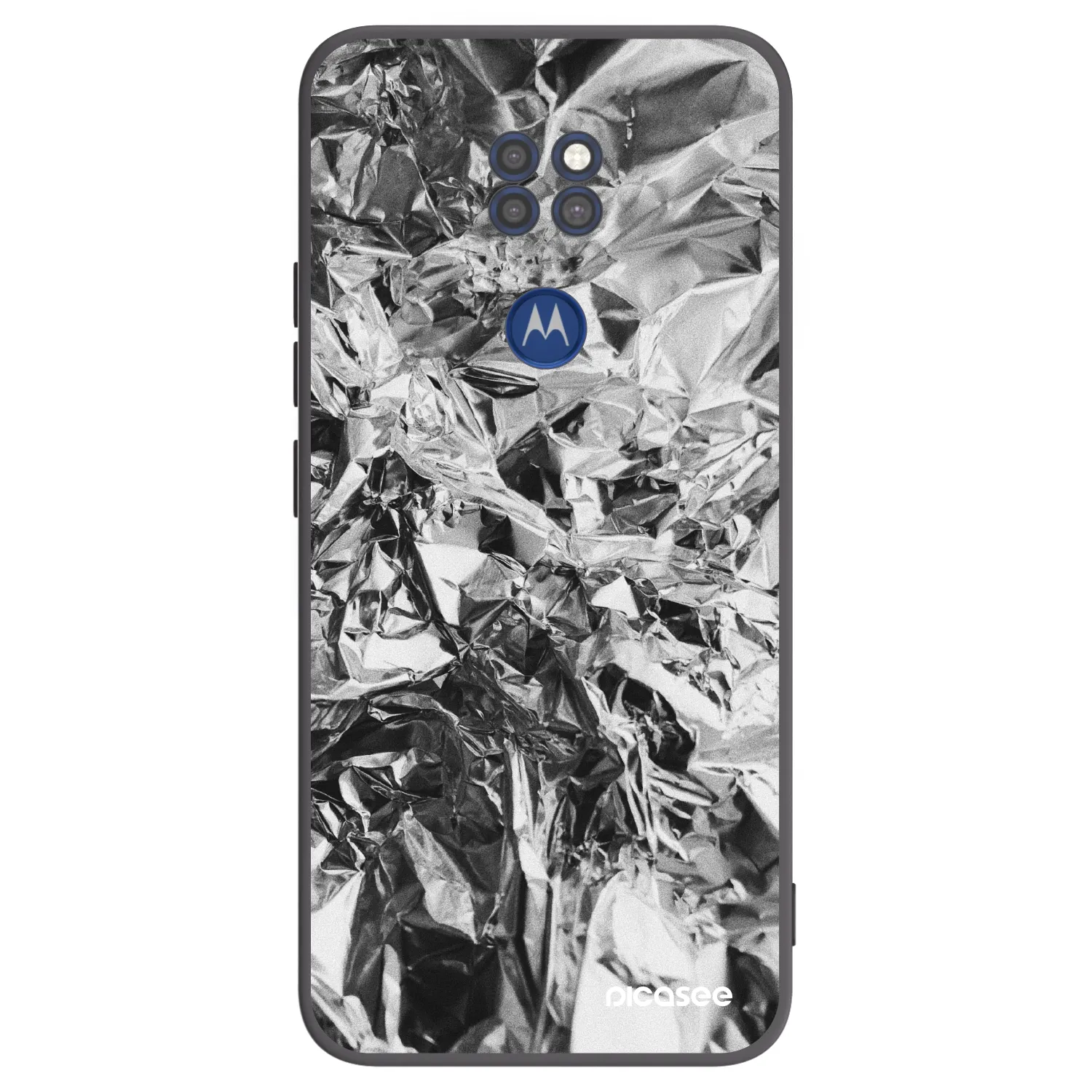 Picasee husă neagră din silicon pentru Motorola Moto G9 Play - Chrome