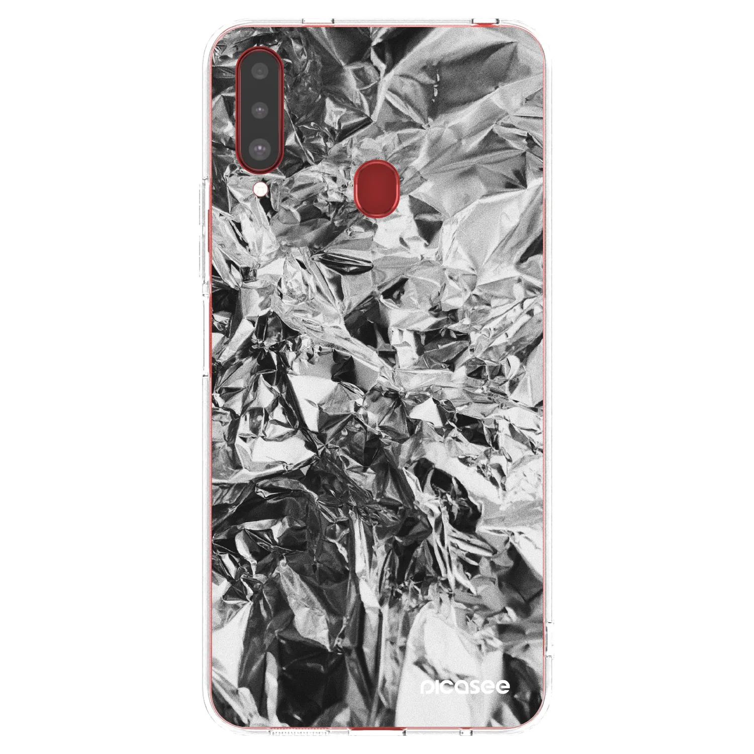 Picasee husă transparentă din silicon pentru Samsung Galaxy A20s - Chrome