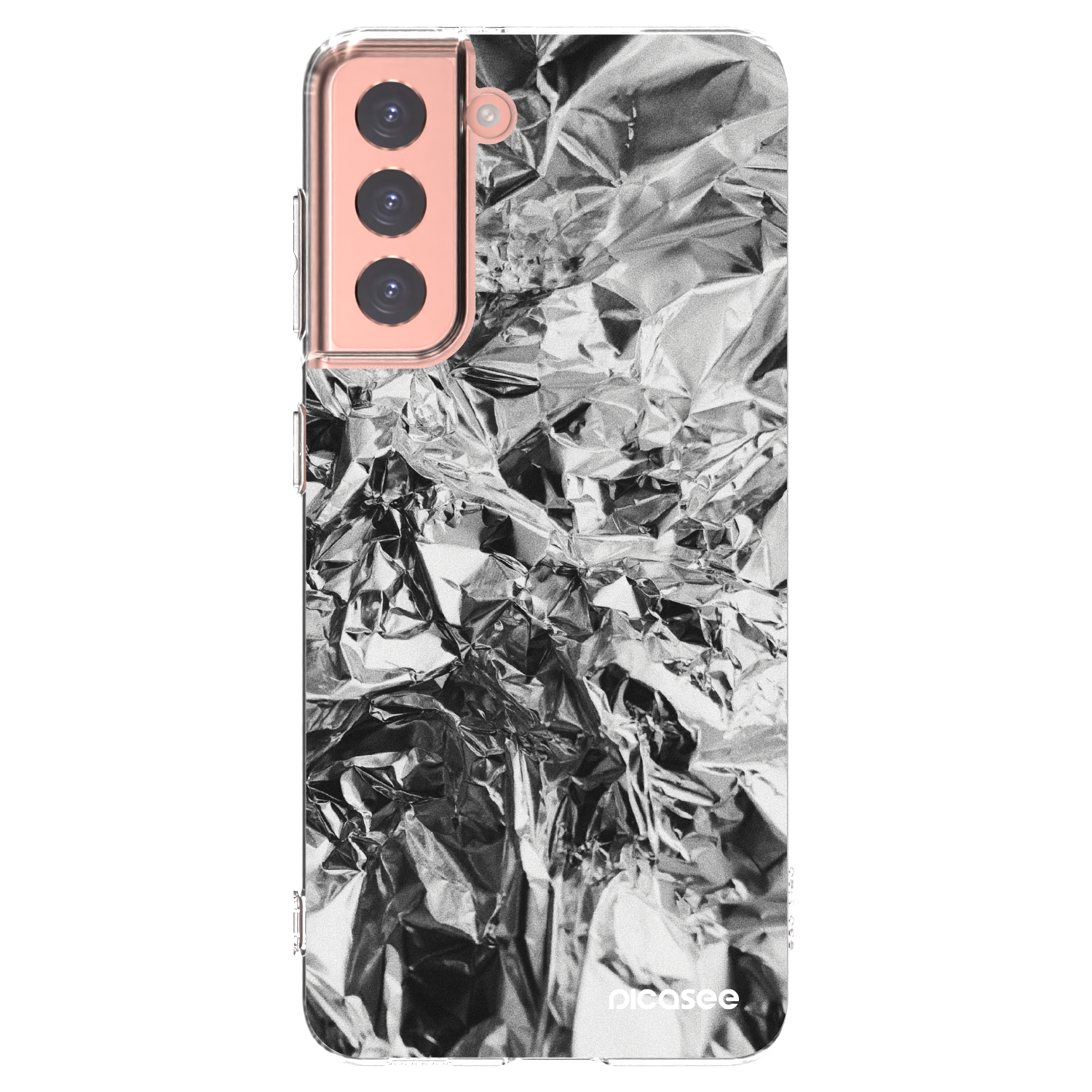 Picasee husă transparentă din silicon pentru Samsung Galaxy S21 5G G991B - Chrome