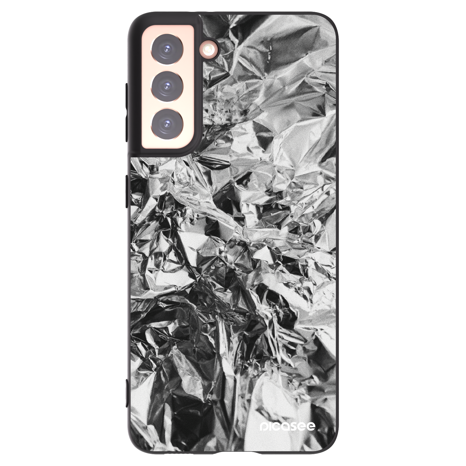 Picasee husă neagră din silicon pentru Samsung Galaxy S21 5G G991B - Chrome