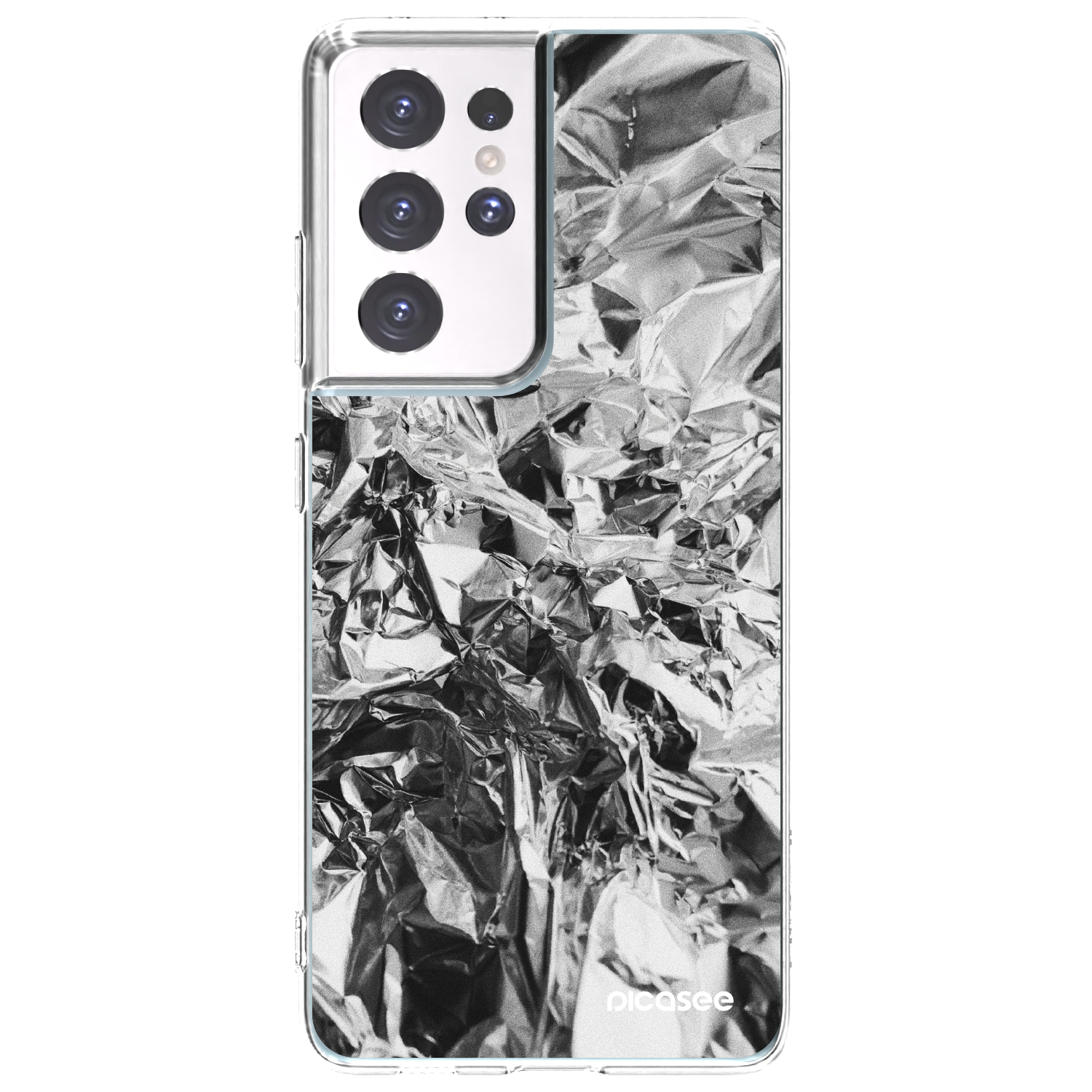 Picasee husă transparentă din silicon pentru Samsung Galaxy S21 Ultra 5G G998B - Chrome