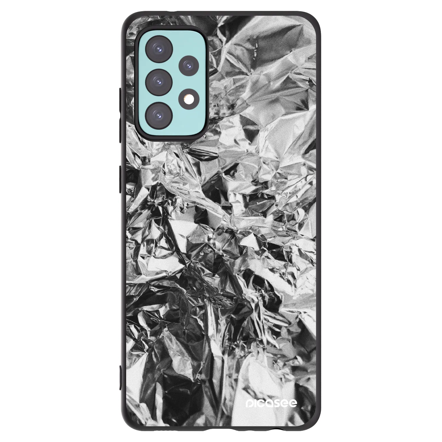 Picasee husă neagră din silicon pentru Samsung Galaxy A72 A725F - Chrome