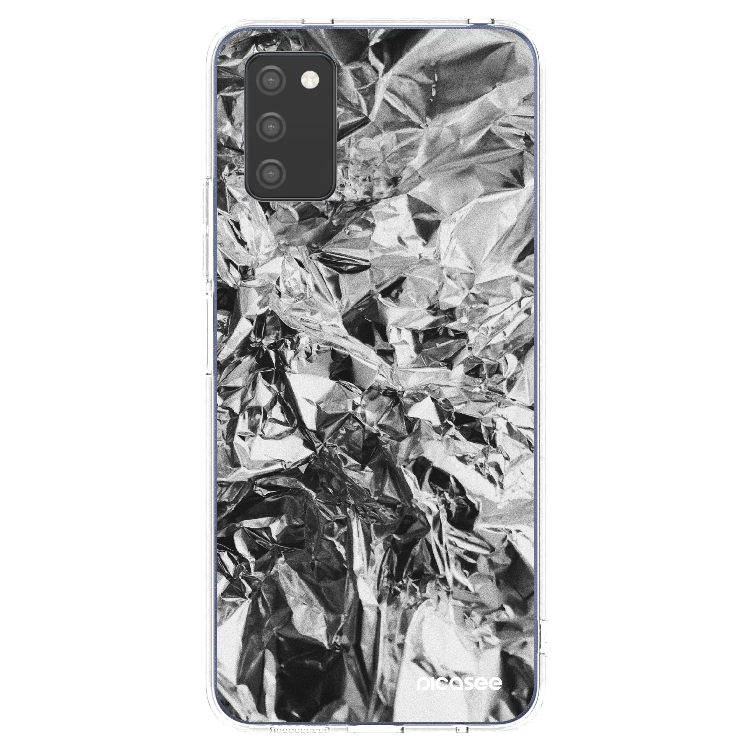 Picasee husă transparentă din silicon pentru Samsung Galaxy A02s A025G - Chrome