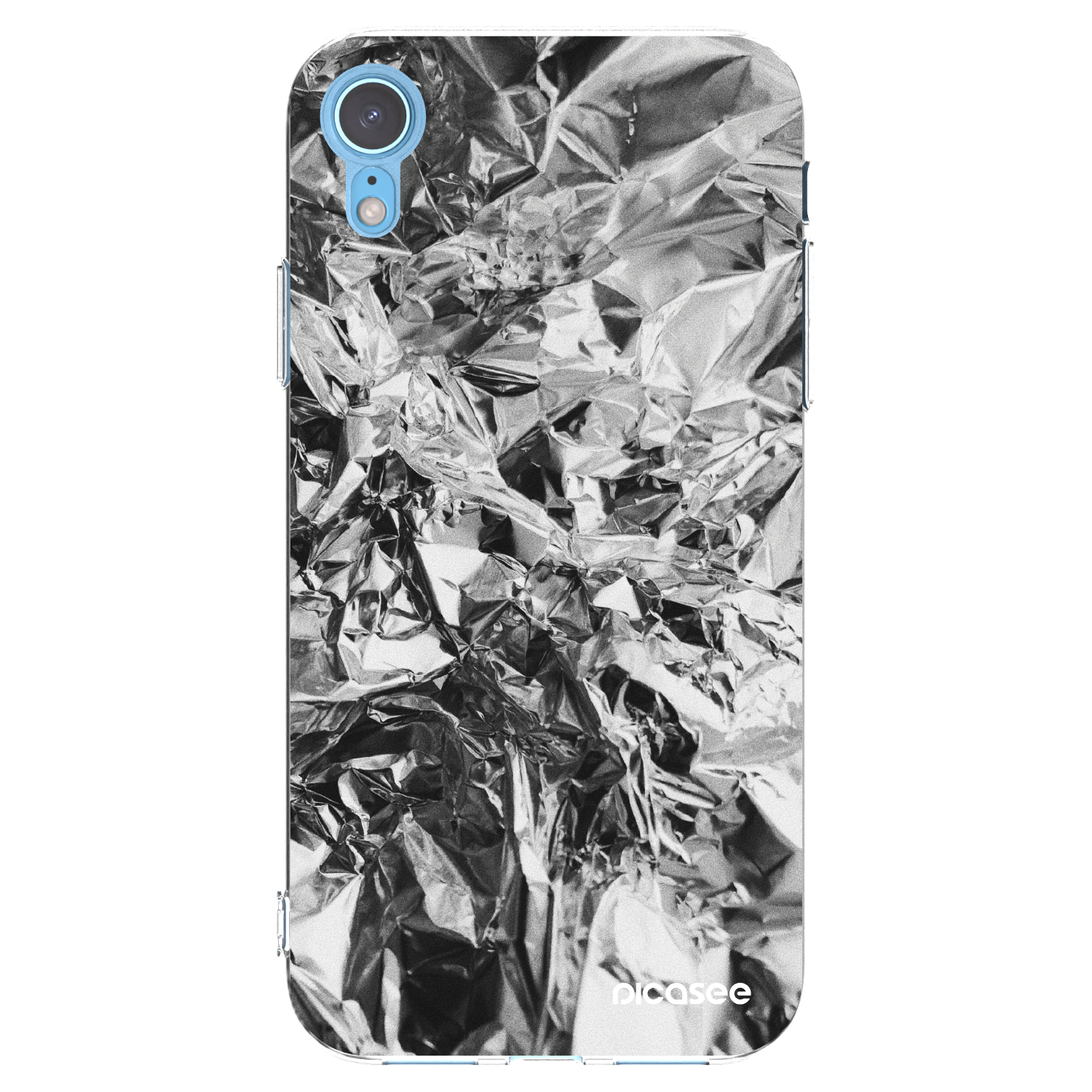 Picasee husă transparentă din silicon pentru Apple iPhone XR - Chrome