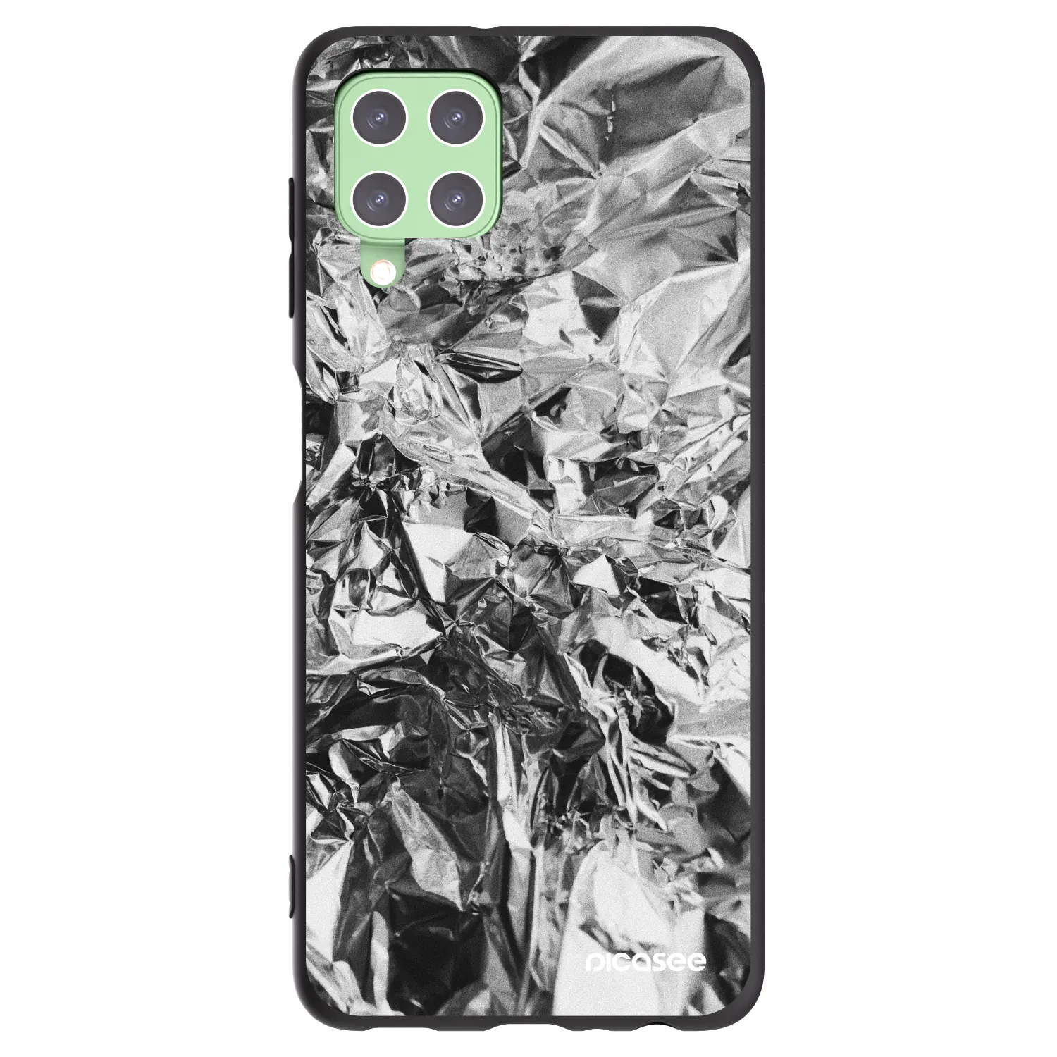 Picasee husă neagră din silicon pentru Samsung Galaxy A22 A225F 4G - Chrome