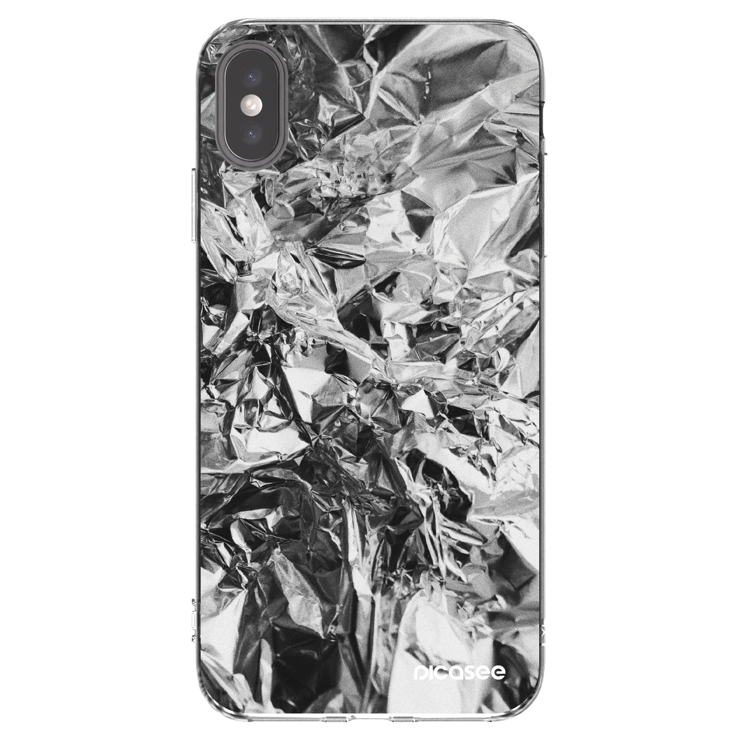 Picasee husă transparentă din silicon pentru Apple iPhone XS Max - Chrome