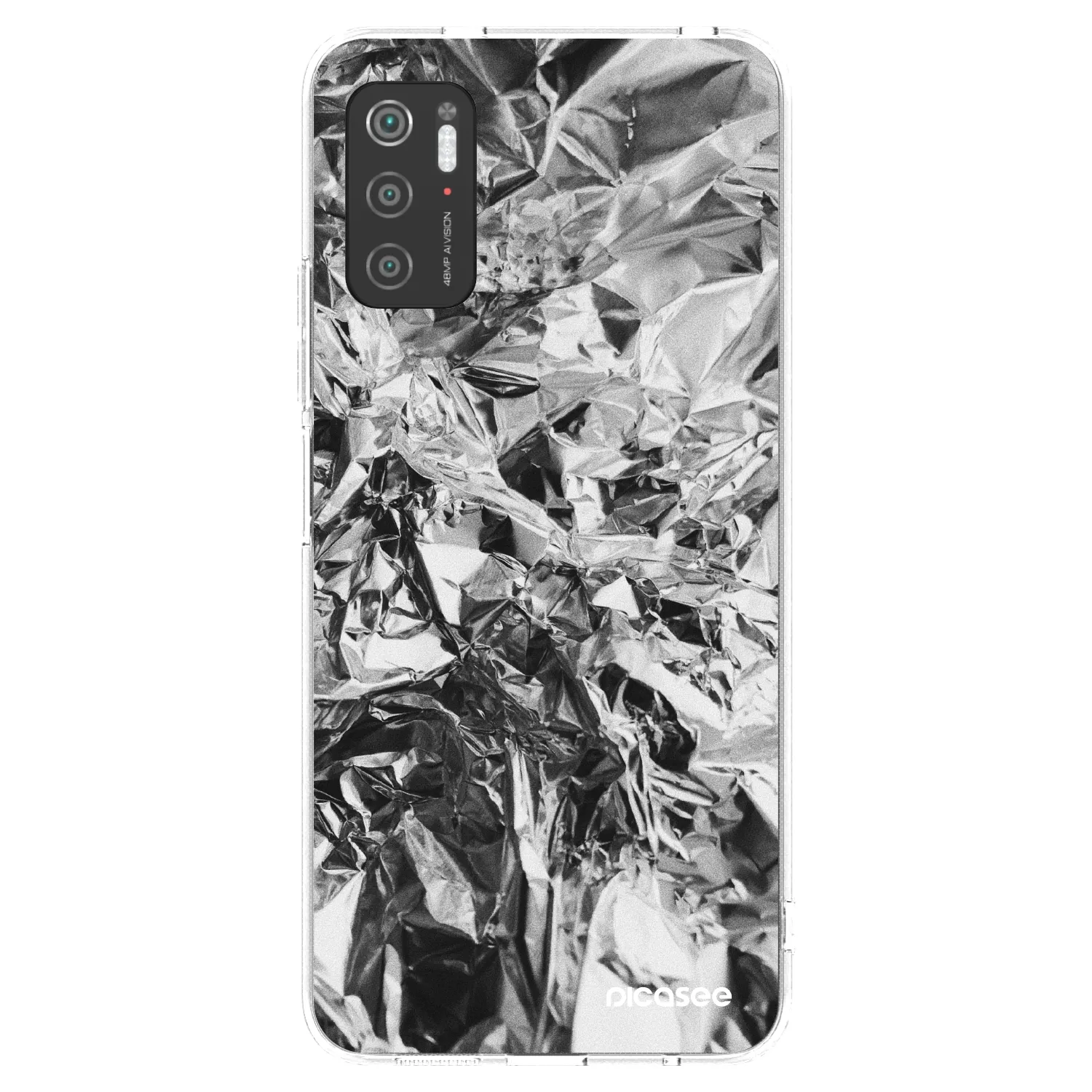 Picasee husă transparentă din silicon pentru Xiaomi Poco M3 Pro 5G - Chrome