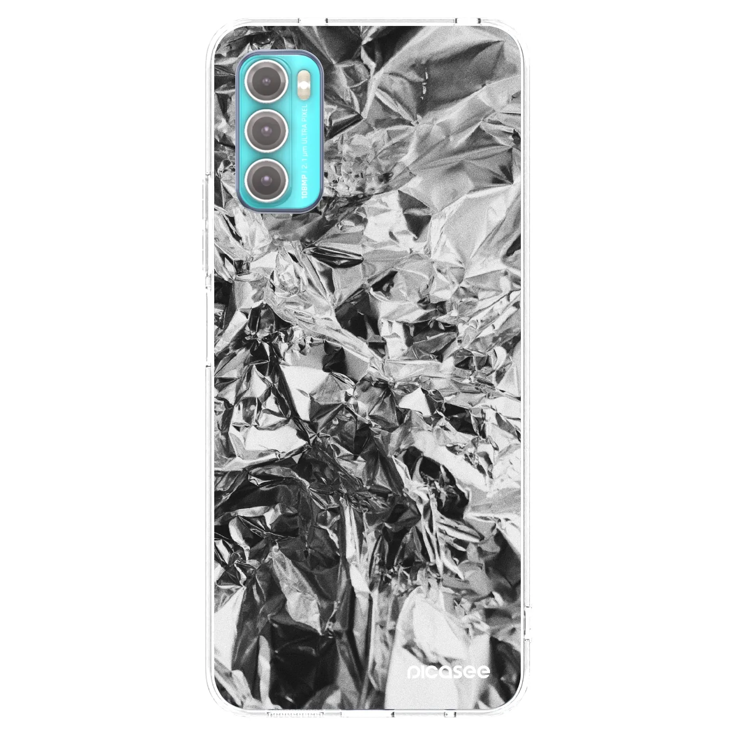 Picasee husă transparentă din silicon pentru Motorola Moto G60 - Chrome