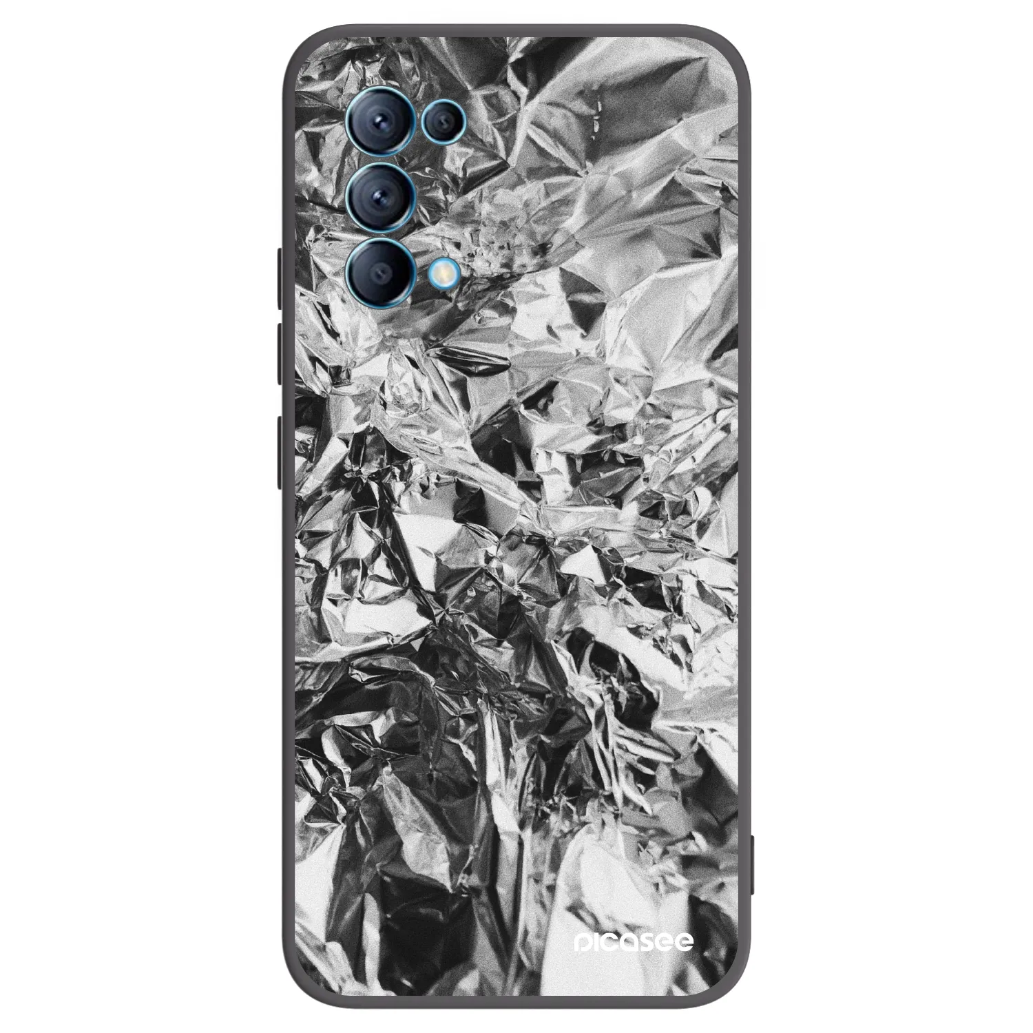 Picasee husă neagră din silicon pentru OPPO Reno 5 5G - Chrome