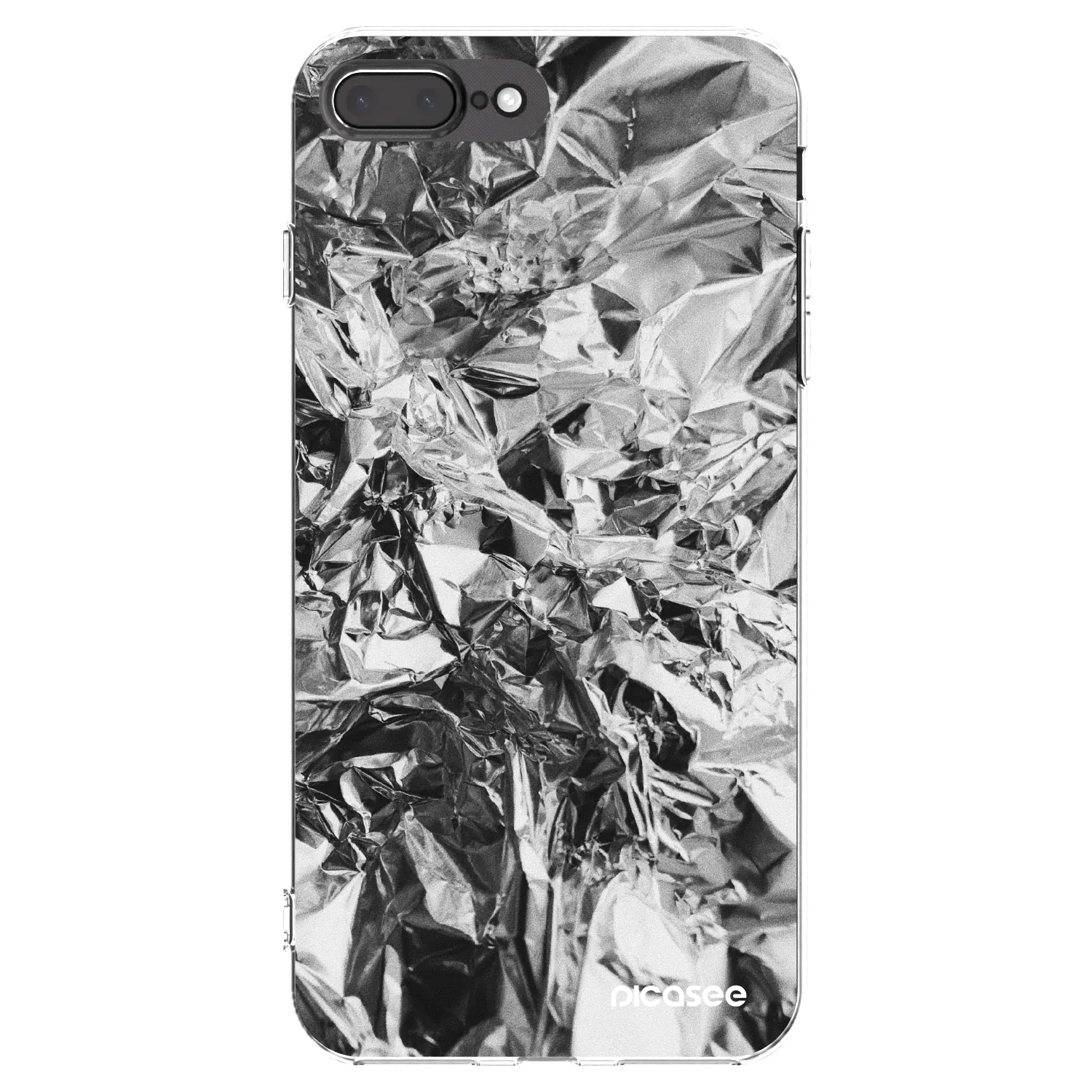 Picasee husă transparentă din silicon pentru Apple iPhone 8 Plus - Chrome