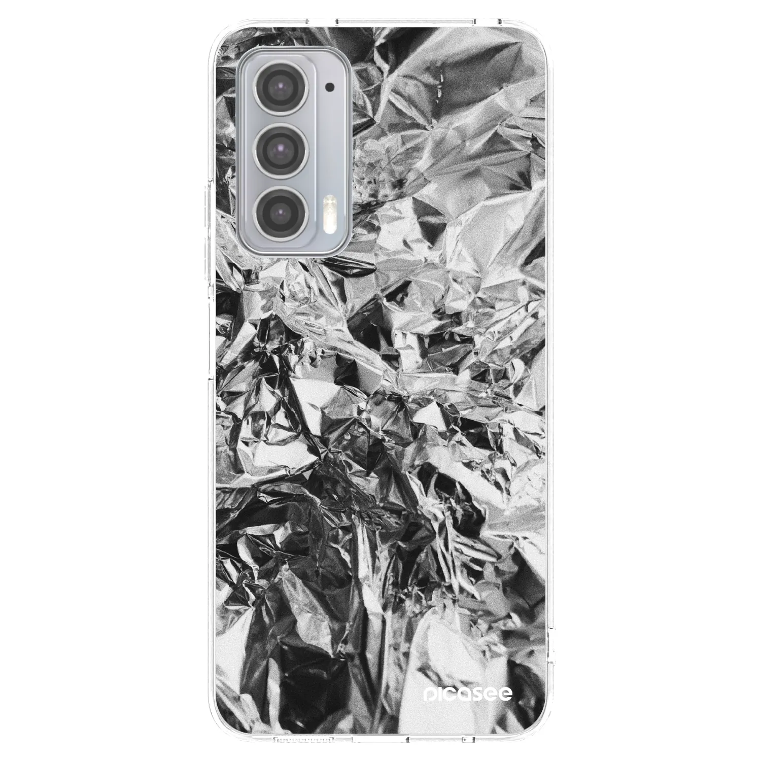 Picasee husă transparentă din silicon pentru Motorola Edge 20 - Chrome
