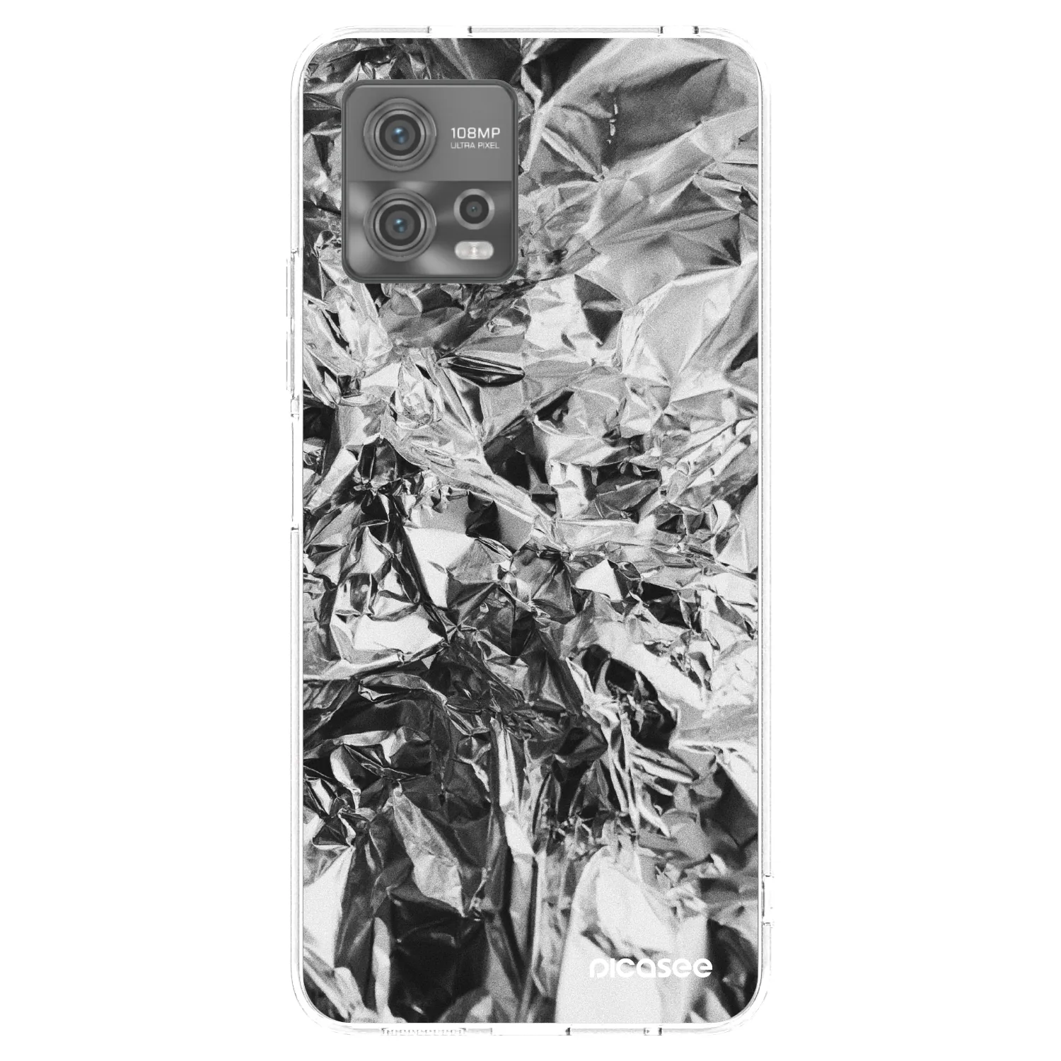 Picasee husă transparentă din silicon pentru Motorola Moto G72 - Chrome