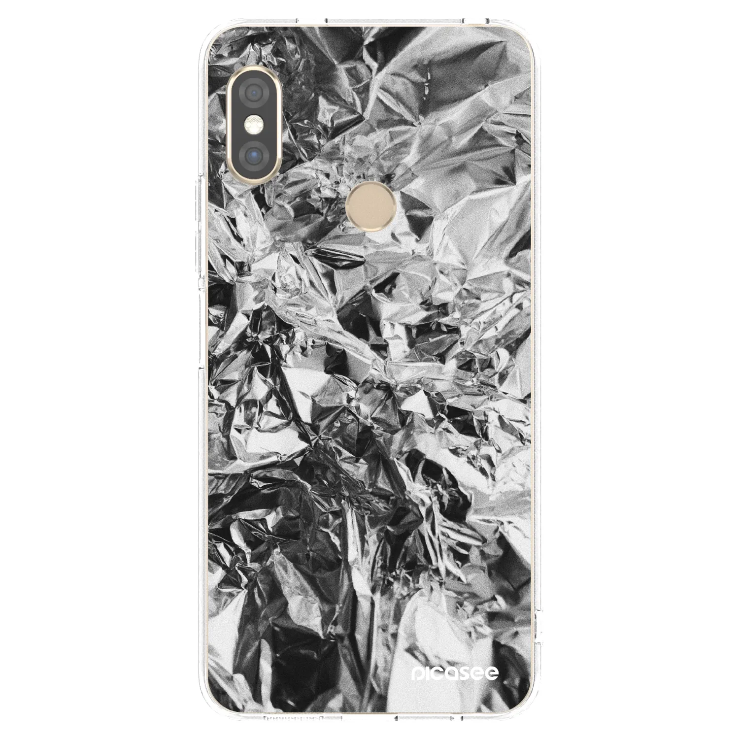 Picasee husă transparentă din silicon pentru Xiaomi Redmi Note 5 Global - Chrome