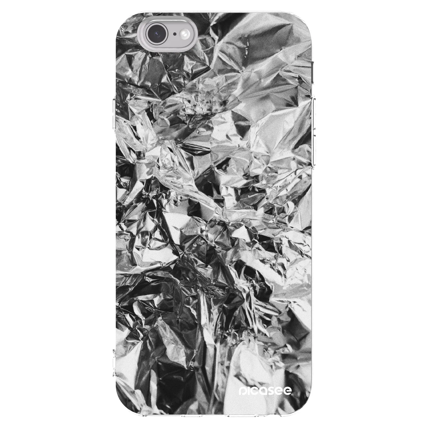 Picasee husă transparentă din silicon pentru Apple iPhone 6/6S - Chrome