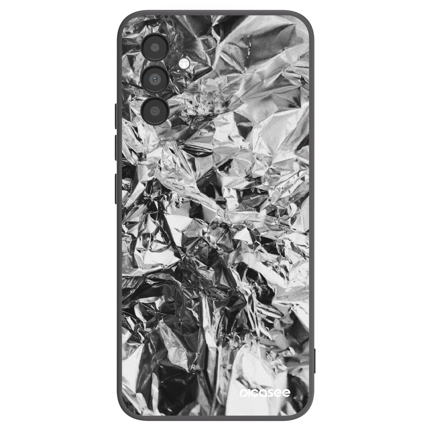Picasee husă neagră din silicon pentru Samsung Galaxy A04s A047F - Chrome