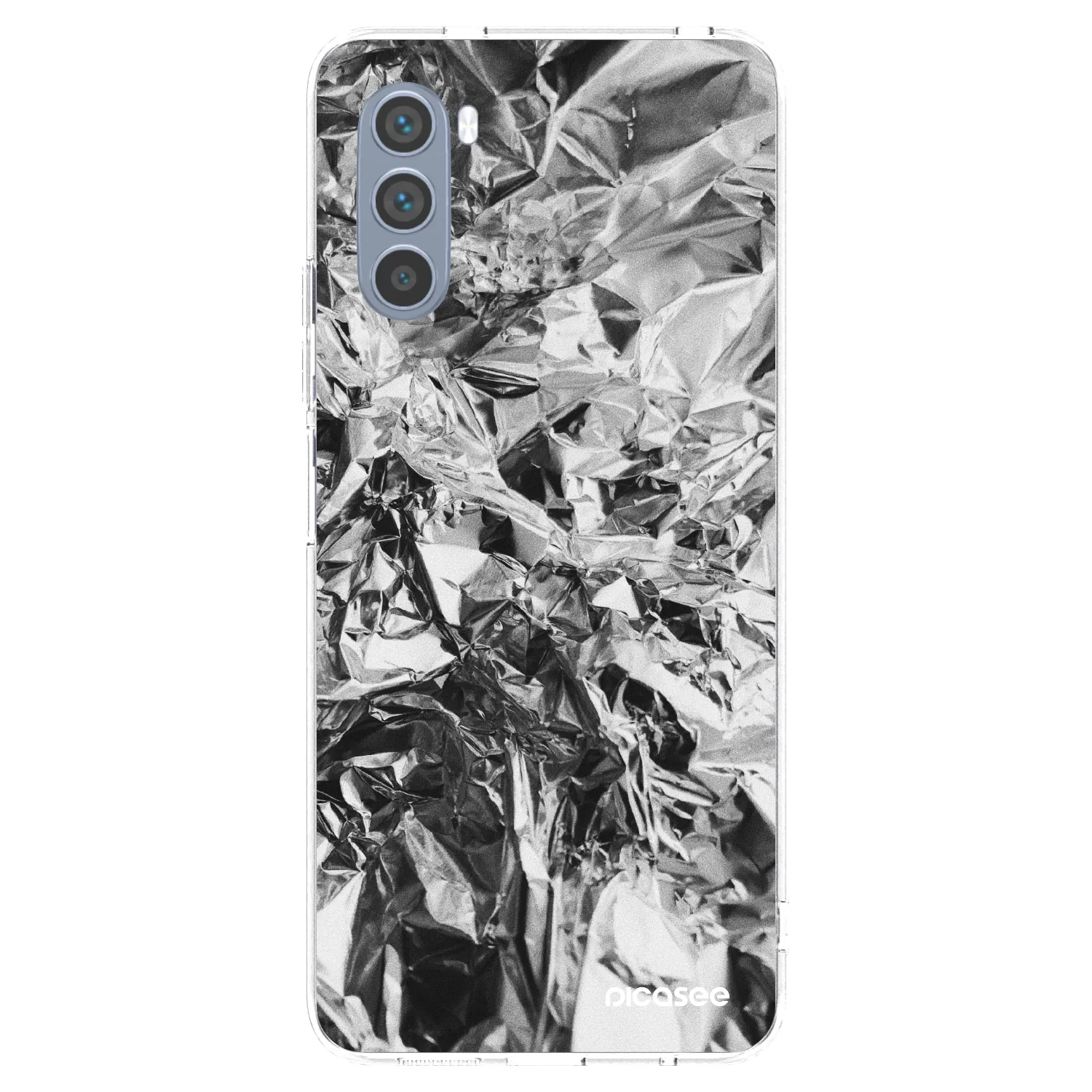 Picasee husă transparentă din silicon pentru Motorola Moto G62 - Chrome