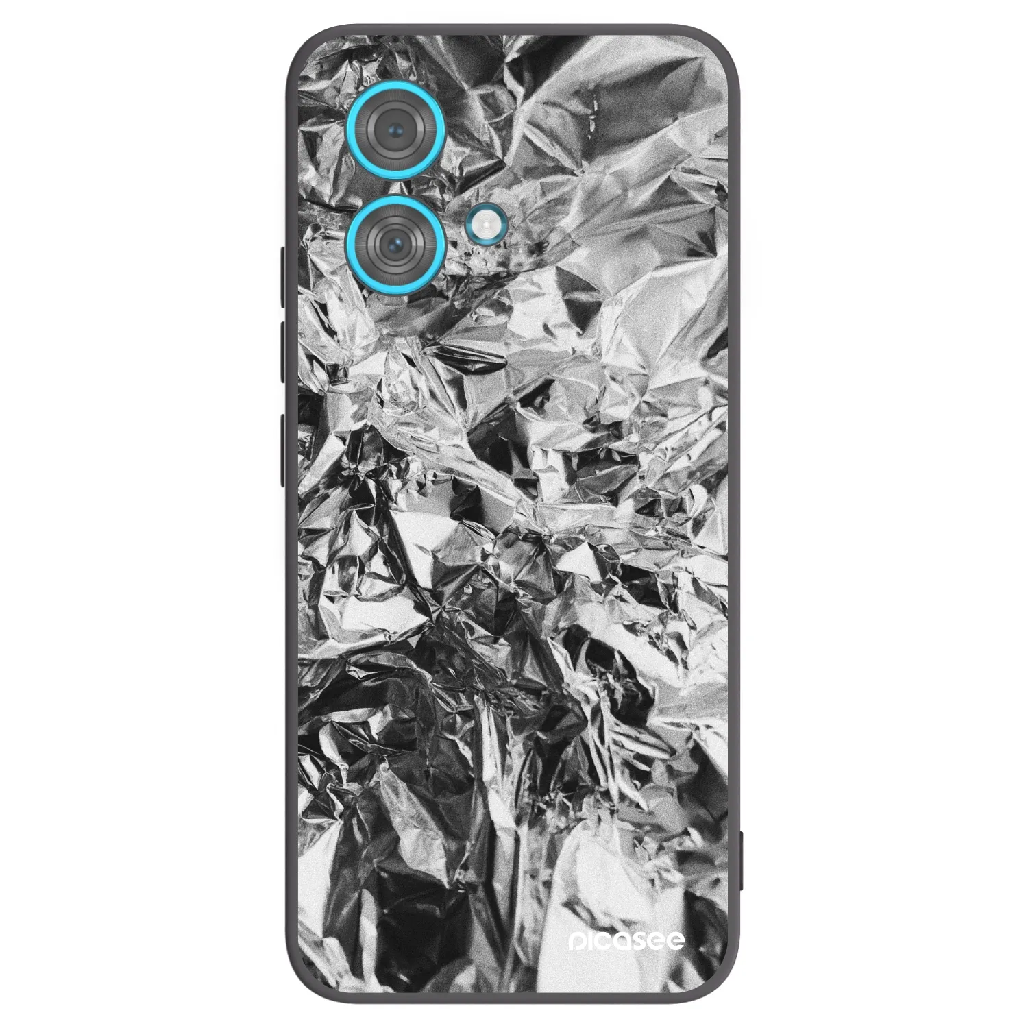 Picasee husă neagră din silicon pentru Motorola Edge 40 Neo - Chrome