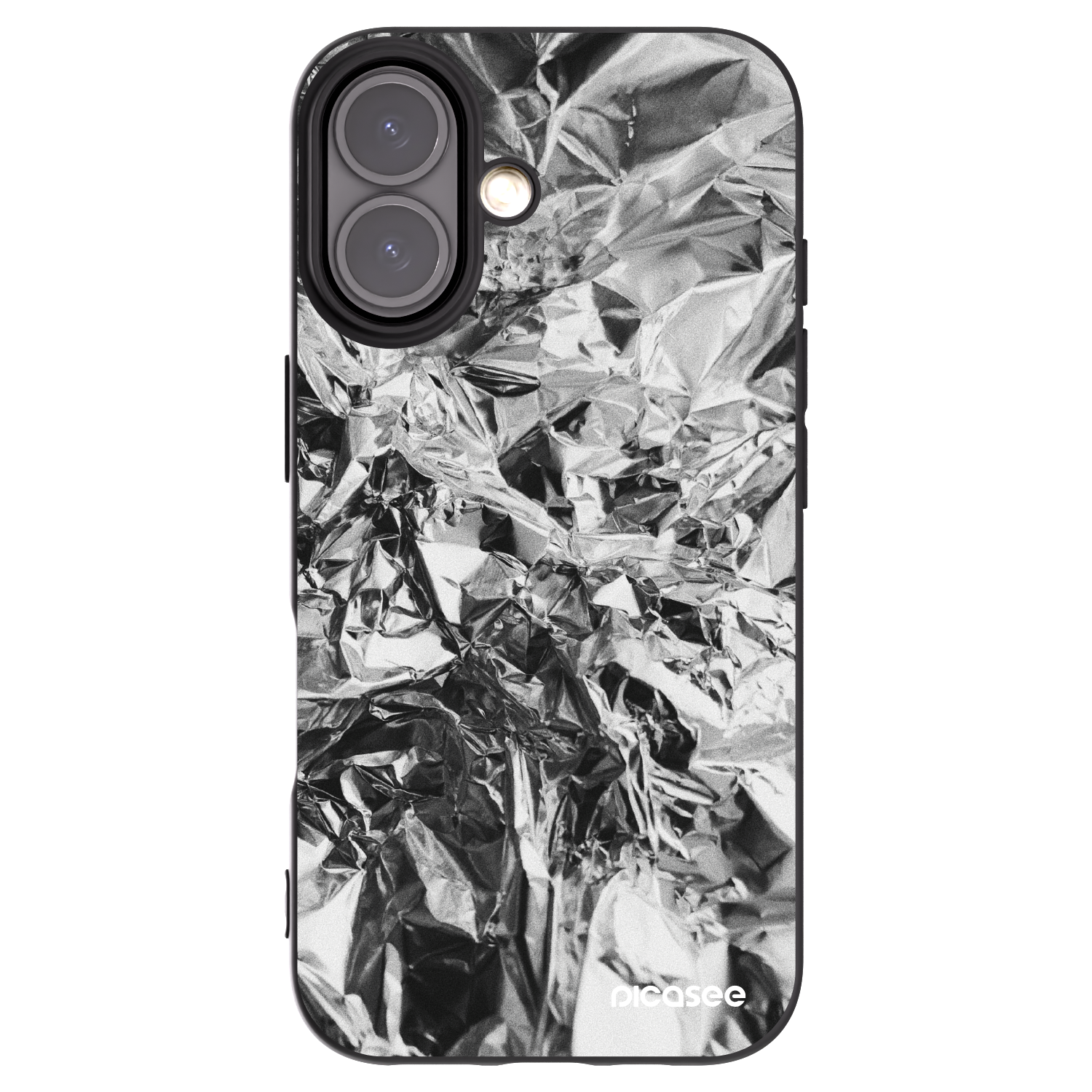 Picasee husă neagră din silicon pentru Apple iPhone 16 - Chrome