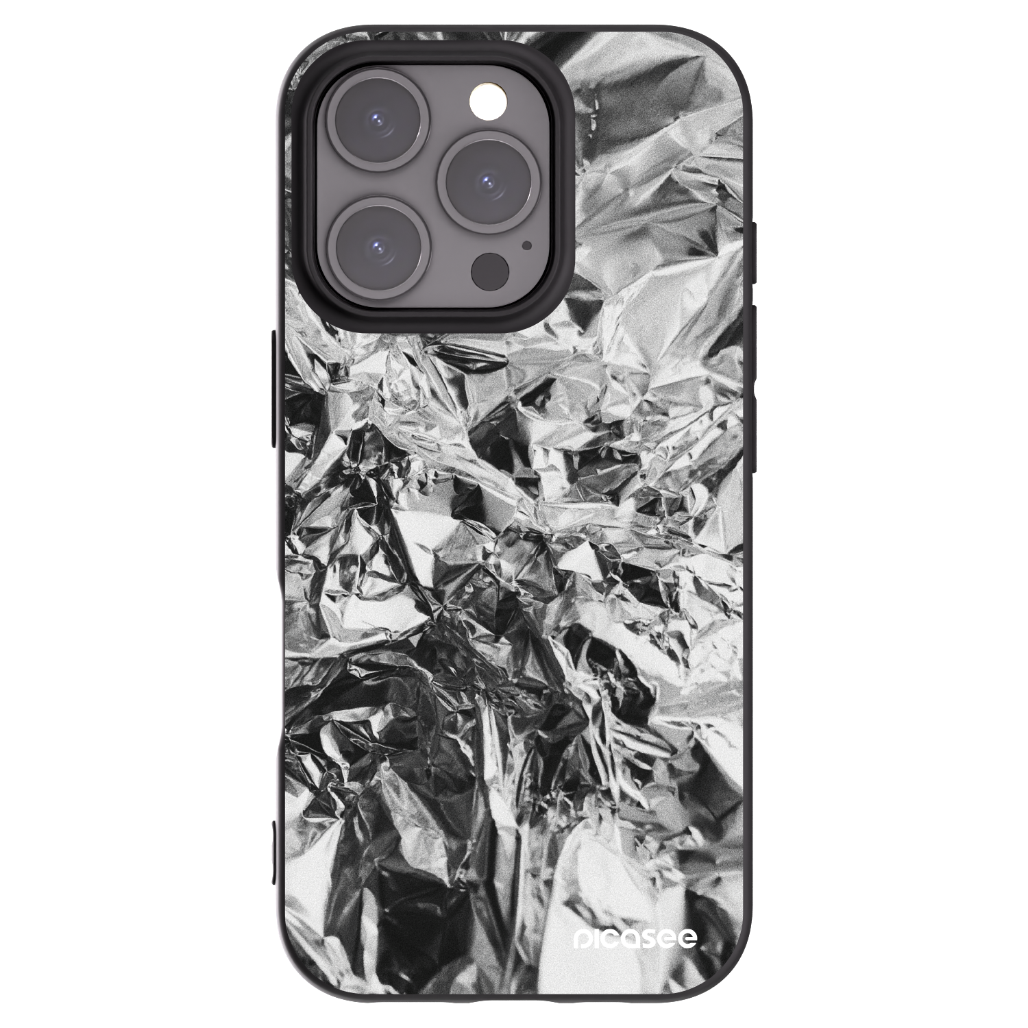 Picasee husă neagră din silicon pentru Apple iPhone 16 Pro - Chrome