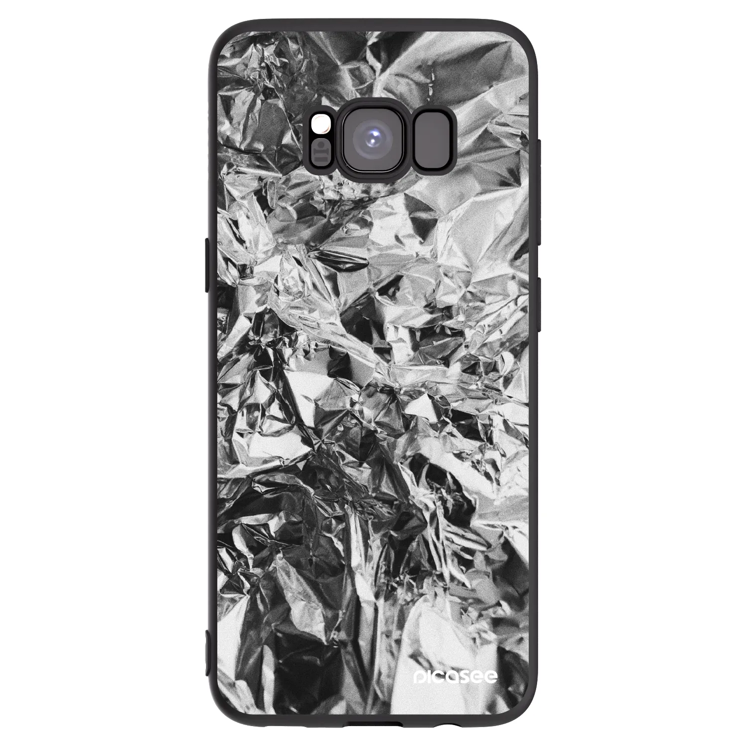 Picasee husă neagră din silicon pentru Samsung Galaxy S8 G950F - Chrome