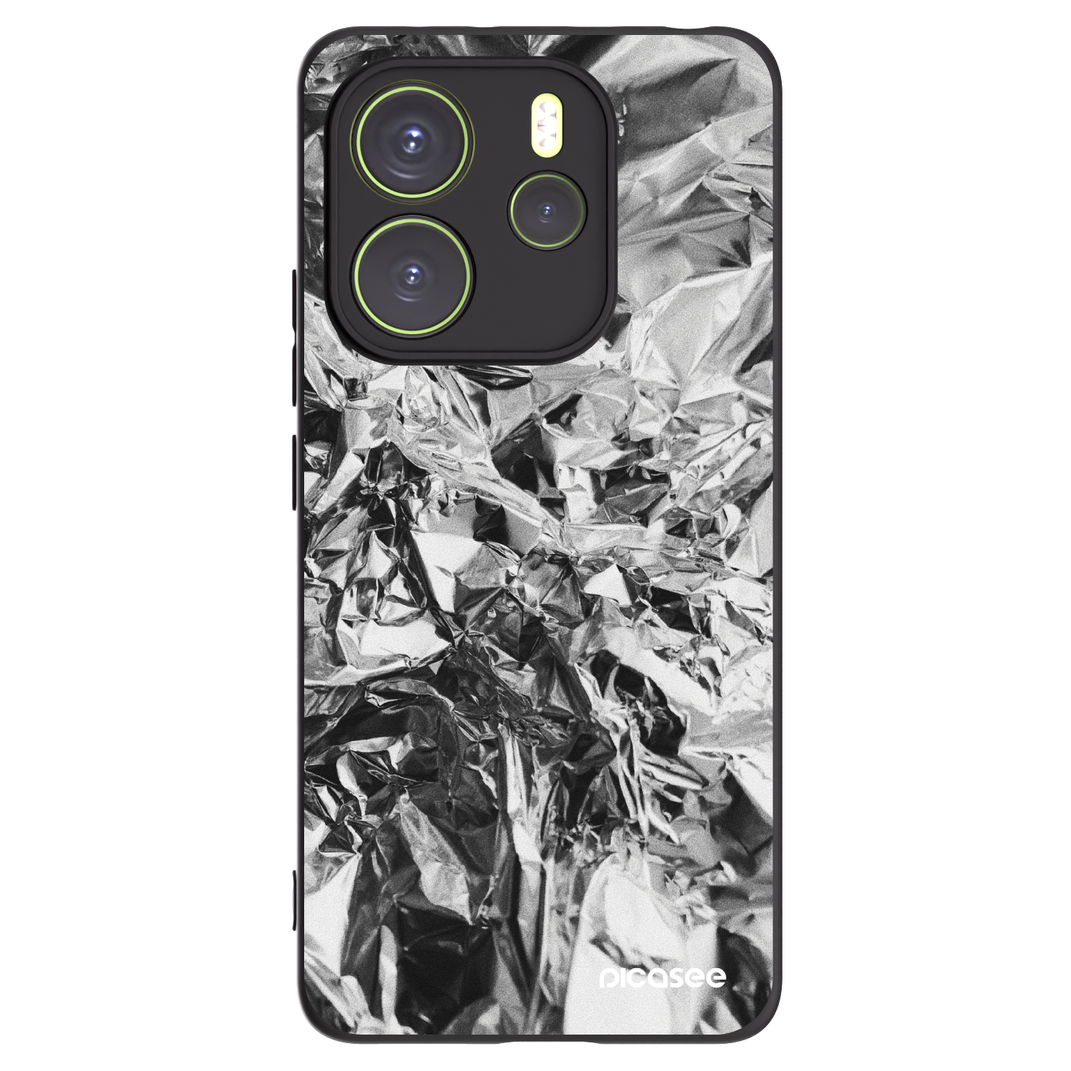 Picasee husă neagră din silicon pentru Xiaomi Redmi Note 14 4G - Chrome