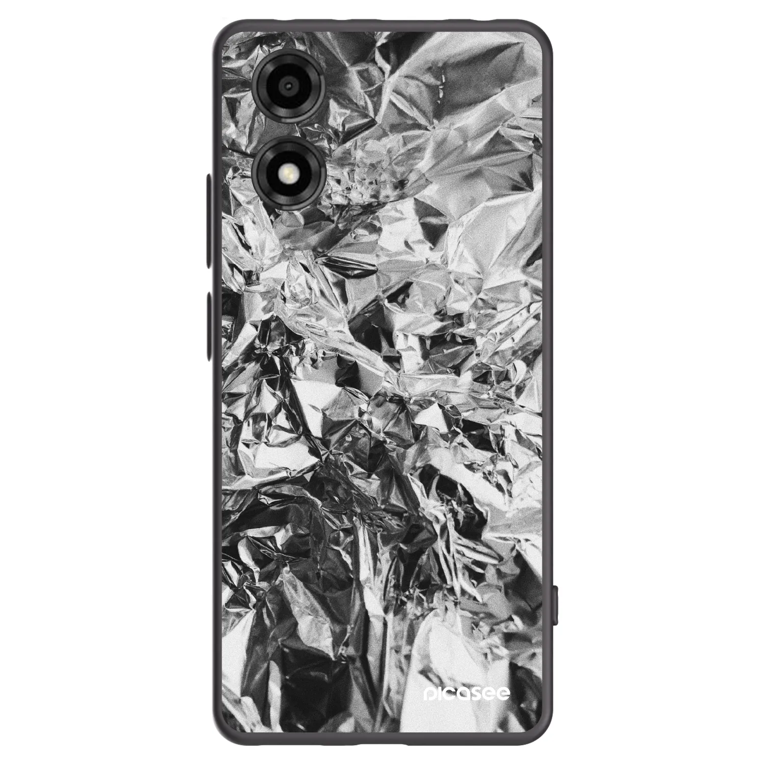 Picasee husă neagră din silicon pentru Motorola Moto E14 - Chrome