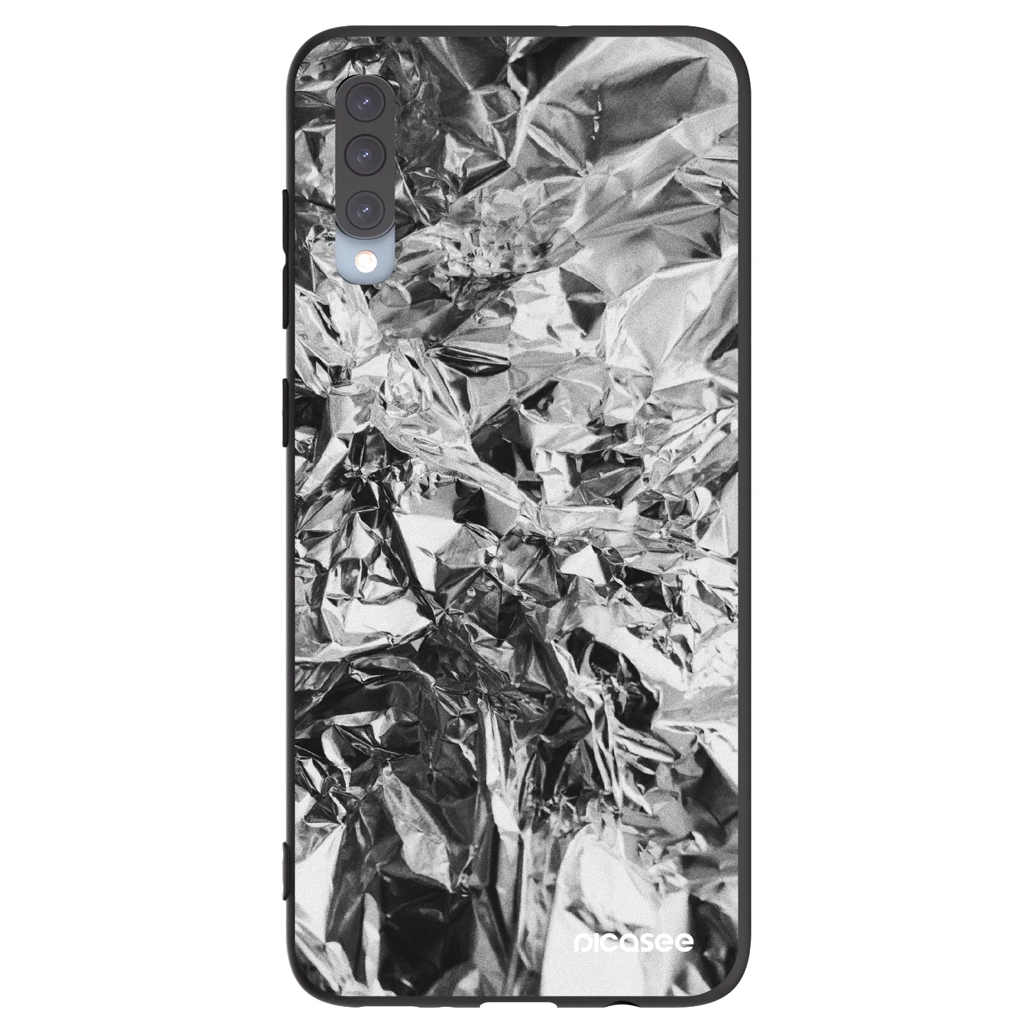 Picasee husă neagră din silicon pentru Samsung Galaxy A70 A705F - Chrome