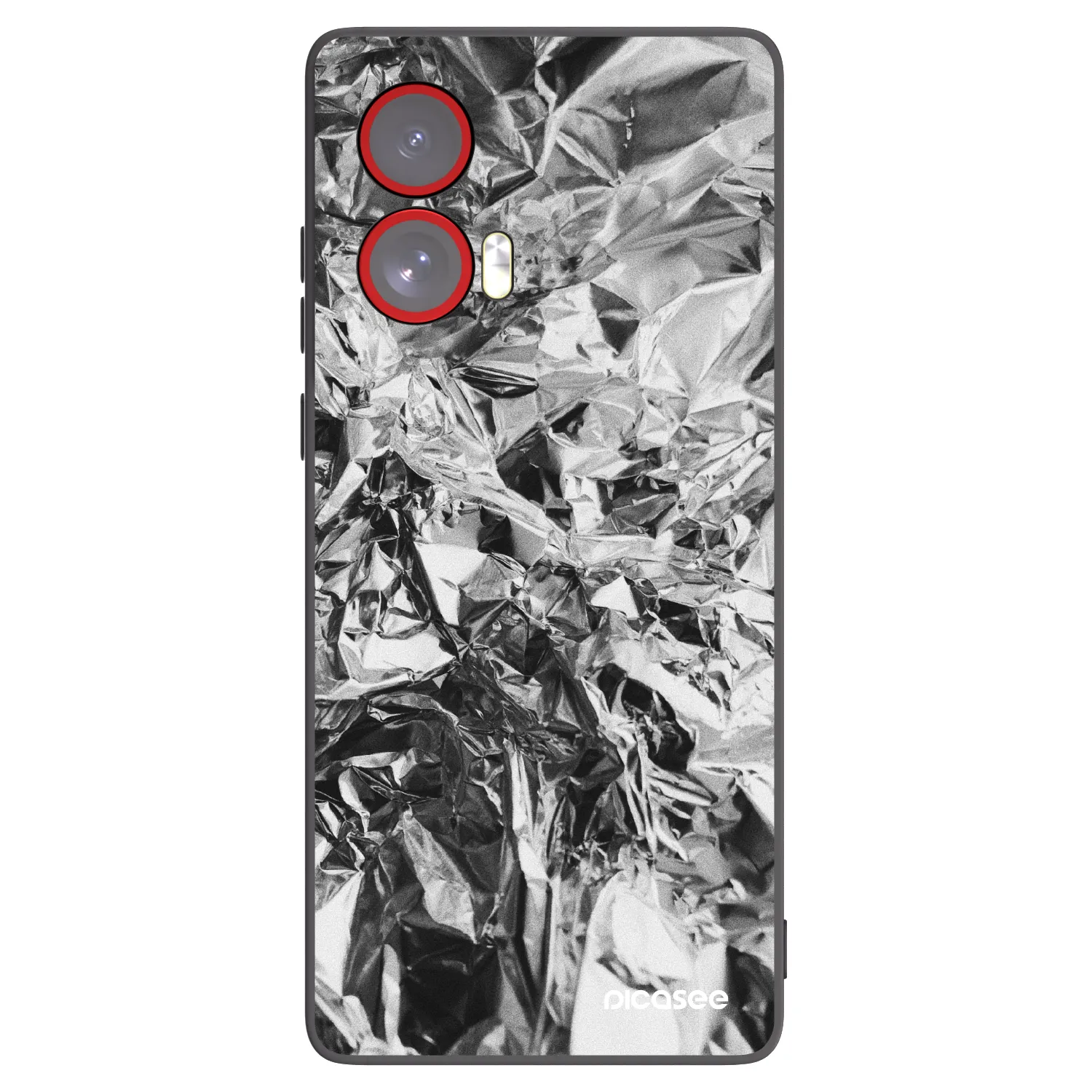 Picasee husă neagră din silicon pentru Motorola Edge 50 Fusion - Chrome