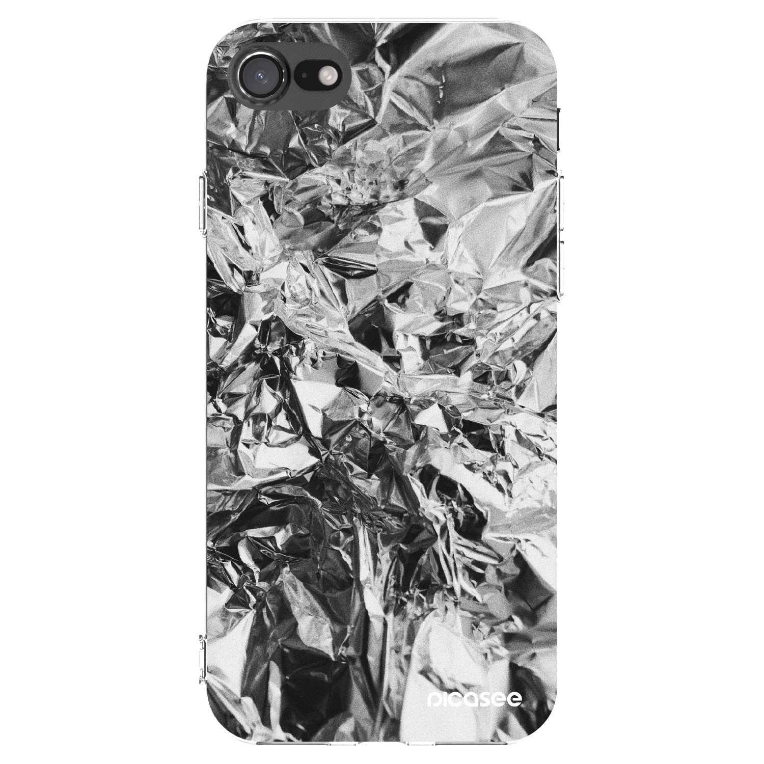 Picasee husă transparentă din silicon pentru Apple iPhone 8 - Chrome