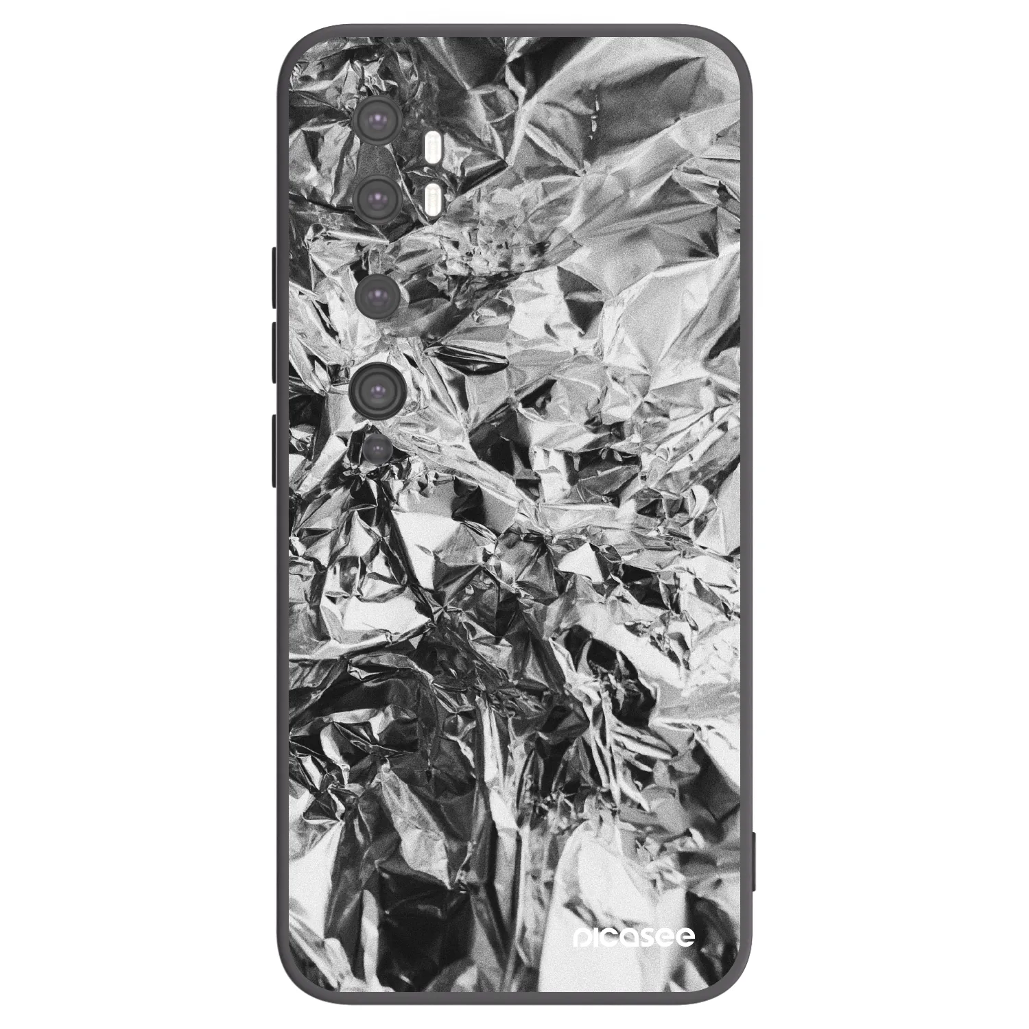 Picasee husă neagră din silicon pentru Xiaomi Mi Note 10 (Pro) - Chrome