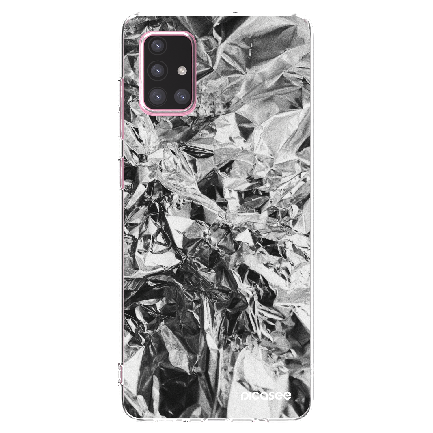 Picasee husă transparentă din silicon pentru Samsung Galaxy A71 A715F - Chrome