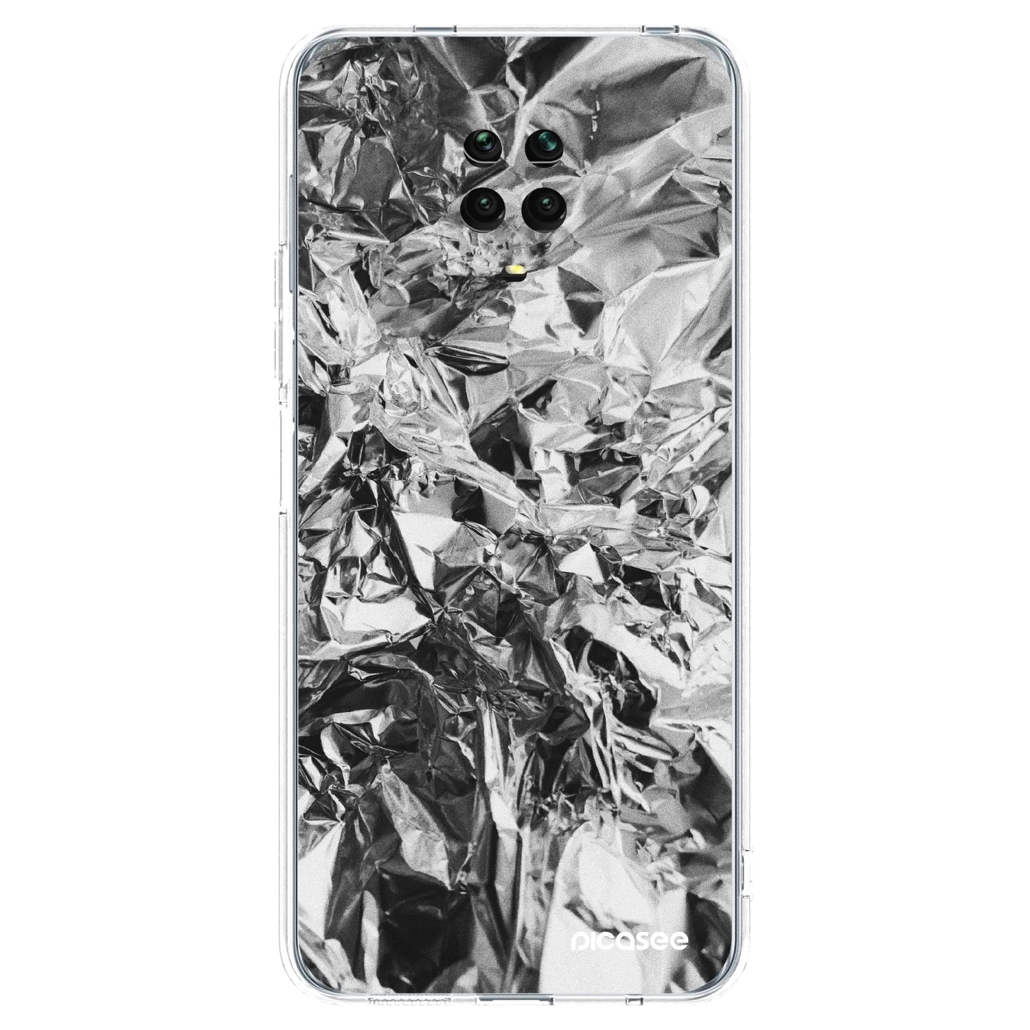 Picasee husă transparentă din silicon pentru Xiaomi Redmi Note 9 Pro - Chrome