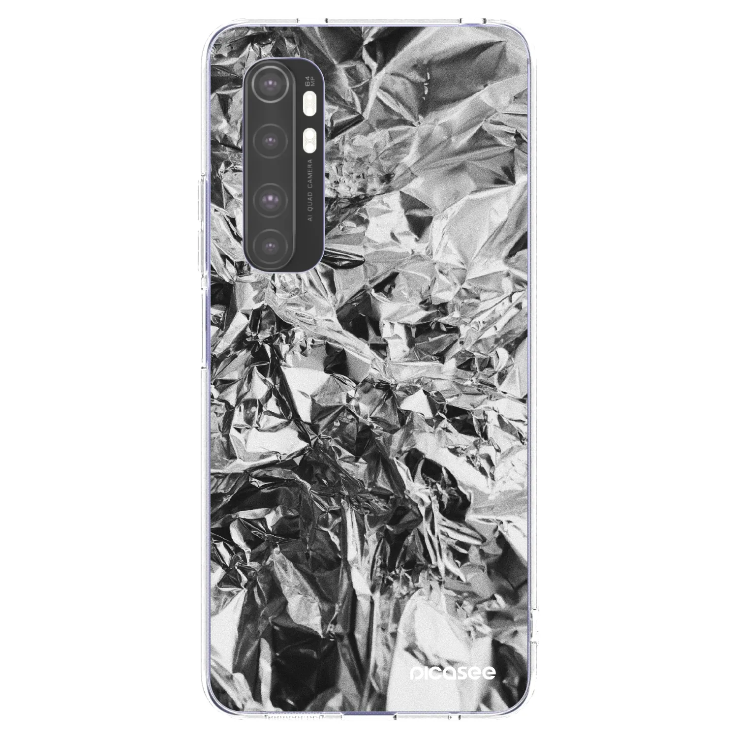 Picasee husă transparentă din silicon pentru Xiaomi Mi Note 10 Lite - Chrome