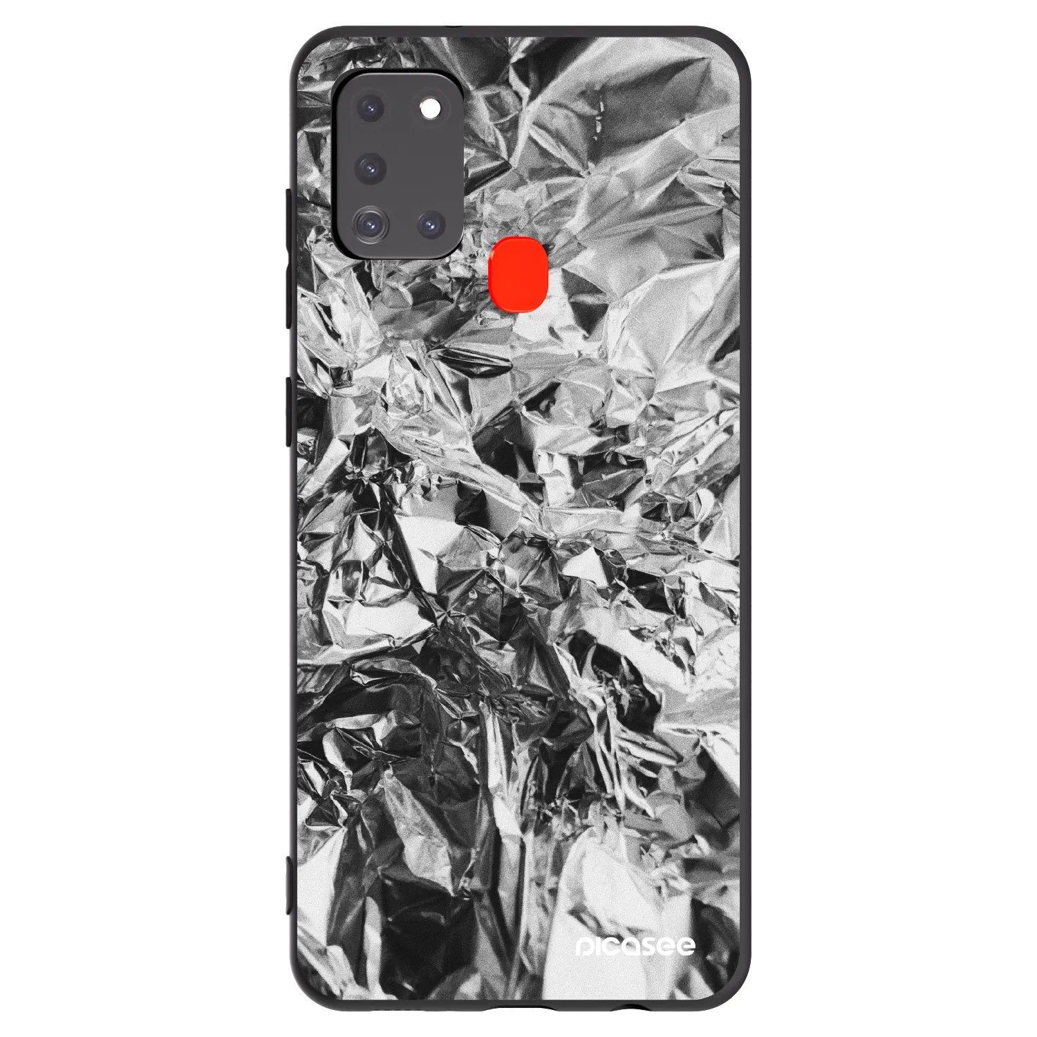 Picasee husă neagră din silicon pentru Samsung Galaxy A21s - Chrome