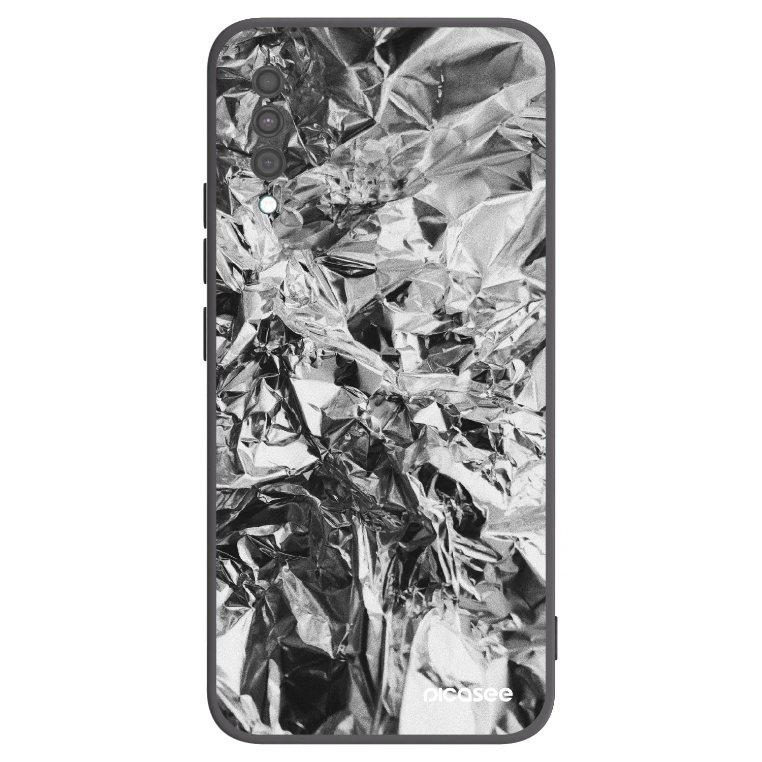 Picasee husă neagră din silicon pentru Samsung Galaxy A30s A307F - Chrome