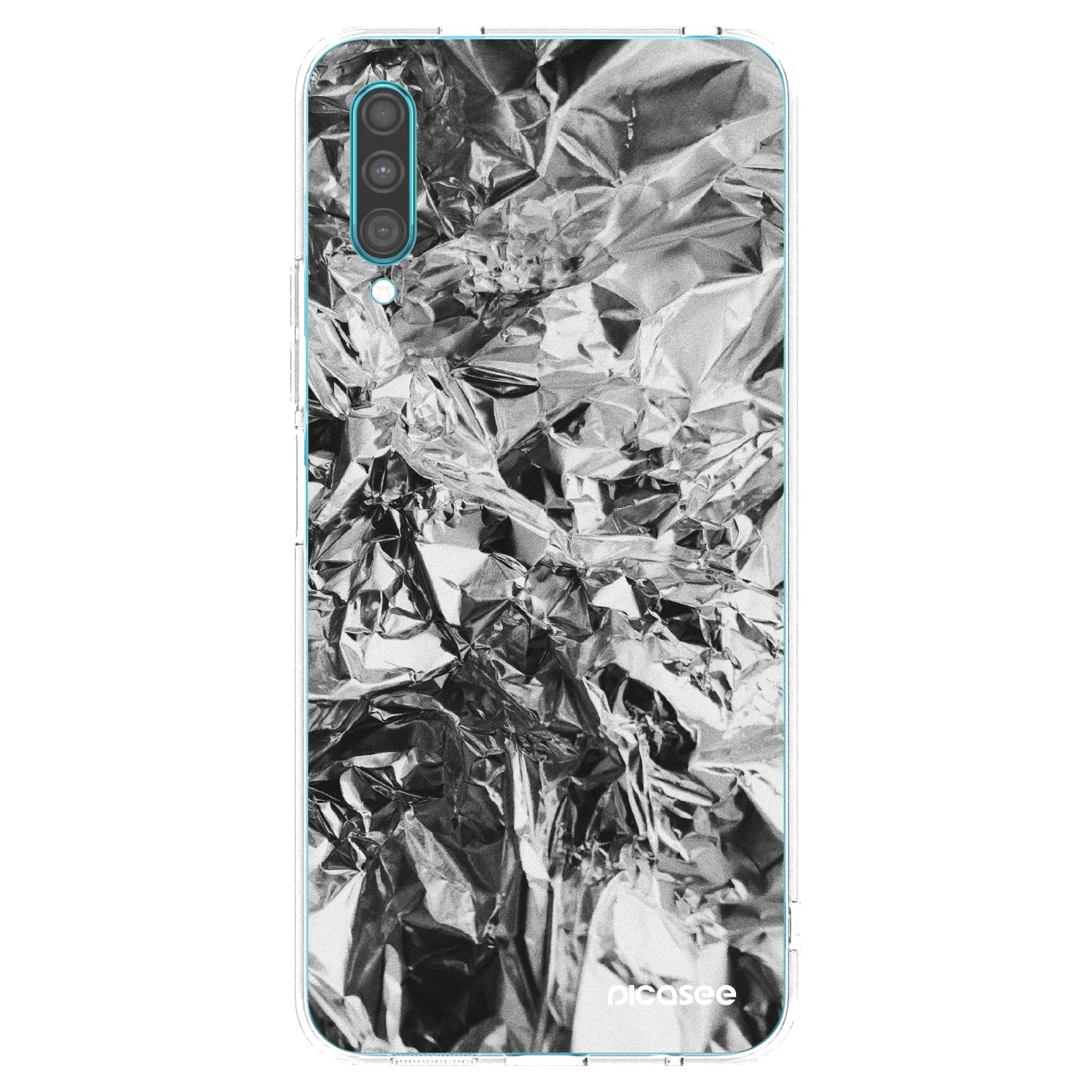 Picasee husă transparentă din silicon pentru Samsung Galaxy A30s A307F - Chrome