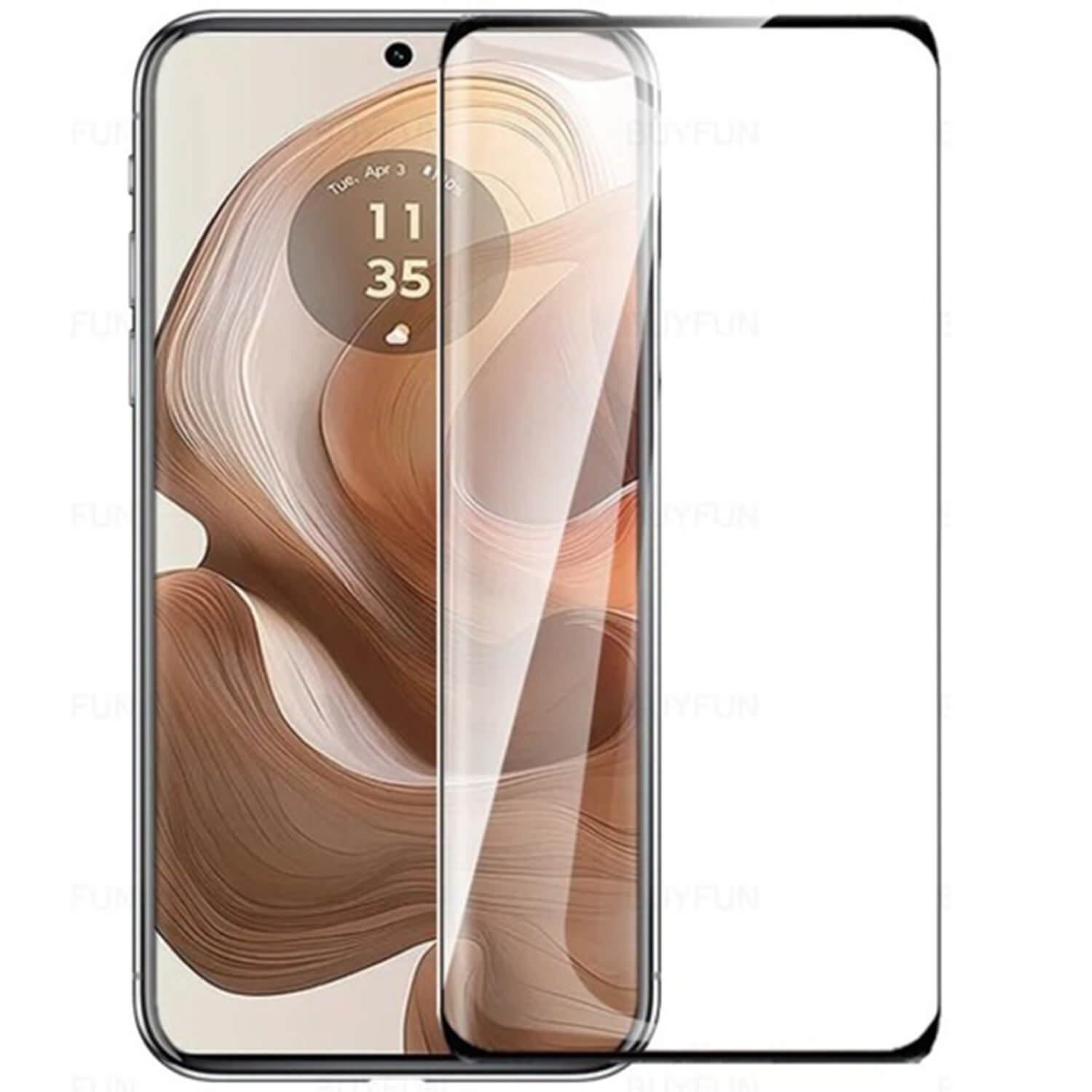 3x Picasee 3D Sticlă securizată 3D cu cadru pentru Motorola Edge 50 Neo - neagră - 2+1 gratis